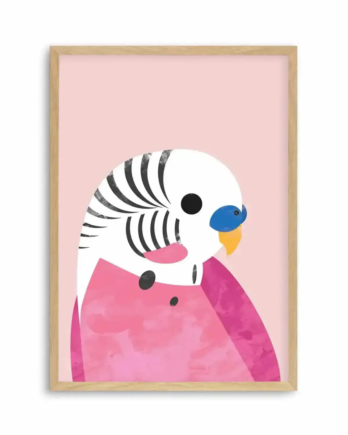 Budgie by Dan Hobday Art Print from Olive et Oriel where you can shop wallpaper and artworks online
