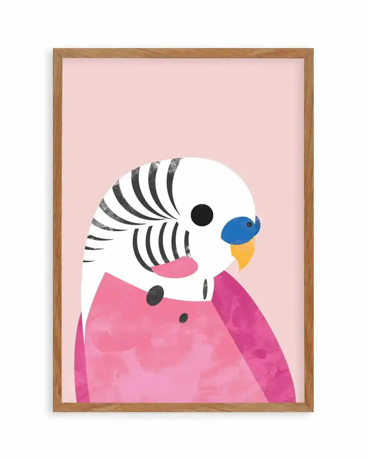 Budgie by Dan Hobday Art Print from Olive et Oriel where you can shop wallpaper and artworks online