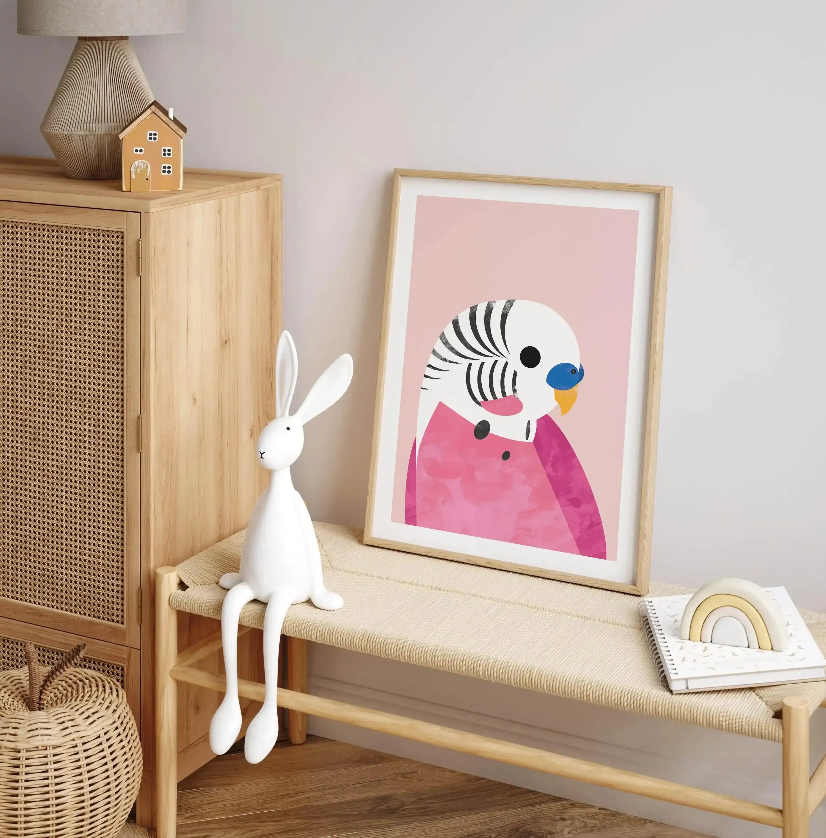 Budgie by Dan Hobday Art Print-PRINT-Olive et Oriel-Dan Hobday-Buy-Australian-Art-Prints-Online-with-Olive-et-Oriel-Your-Artwork-Specialists-Austrailia-Decorate-With-Coastal-Photo-Wall-Art-Prints-From-Our-Beach-House-Artwork-Collection-Fine-Poster-and-Framed-Artwork