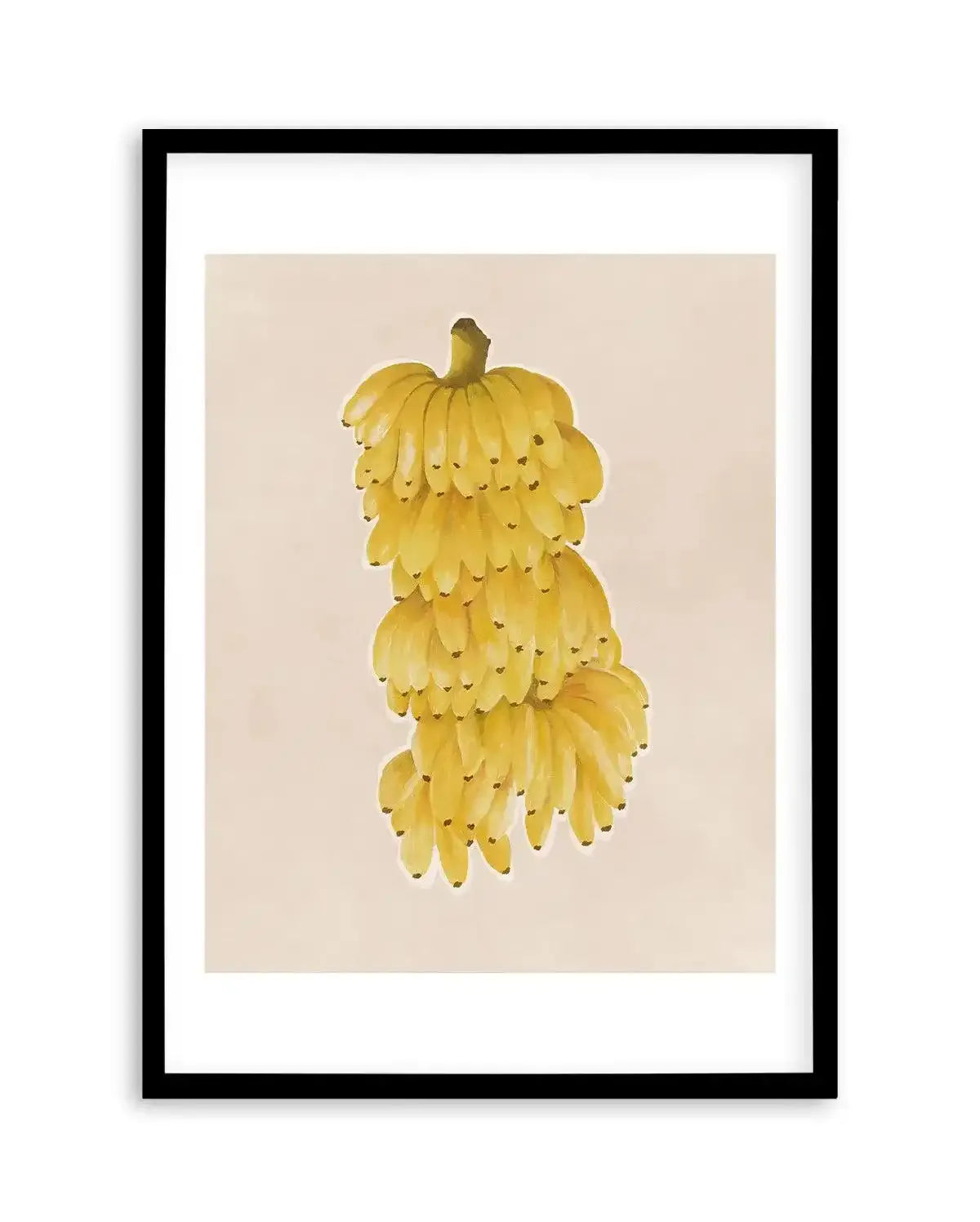 Bunch of Bananas Art Print-PRINT-Olive et Oriel-Olive et Oriel-A5 | 5.8" x 8.3" | 14.8 x 21cm-Black-With White Border-Buy-Australian-Art-Prints-Online-with-Olive-et-Oriel-Your-Artwork-Specialists-Austrailia-Decorate-With-Coastal-Photo-Wall-Art-Prints-From-Our-Beach-House-Artwork-Collection-Fine-Poster-and-Framed-Artwork