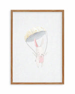 Bunny on Linen Art Print