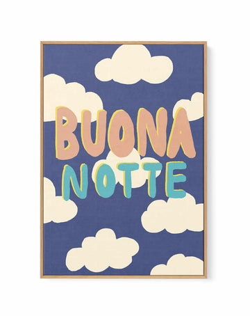 Buona Notte | Framed Canvas Art Print from Olive et Oriel where you can shop wallpaper and artworks online