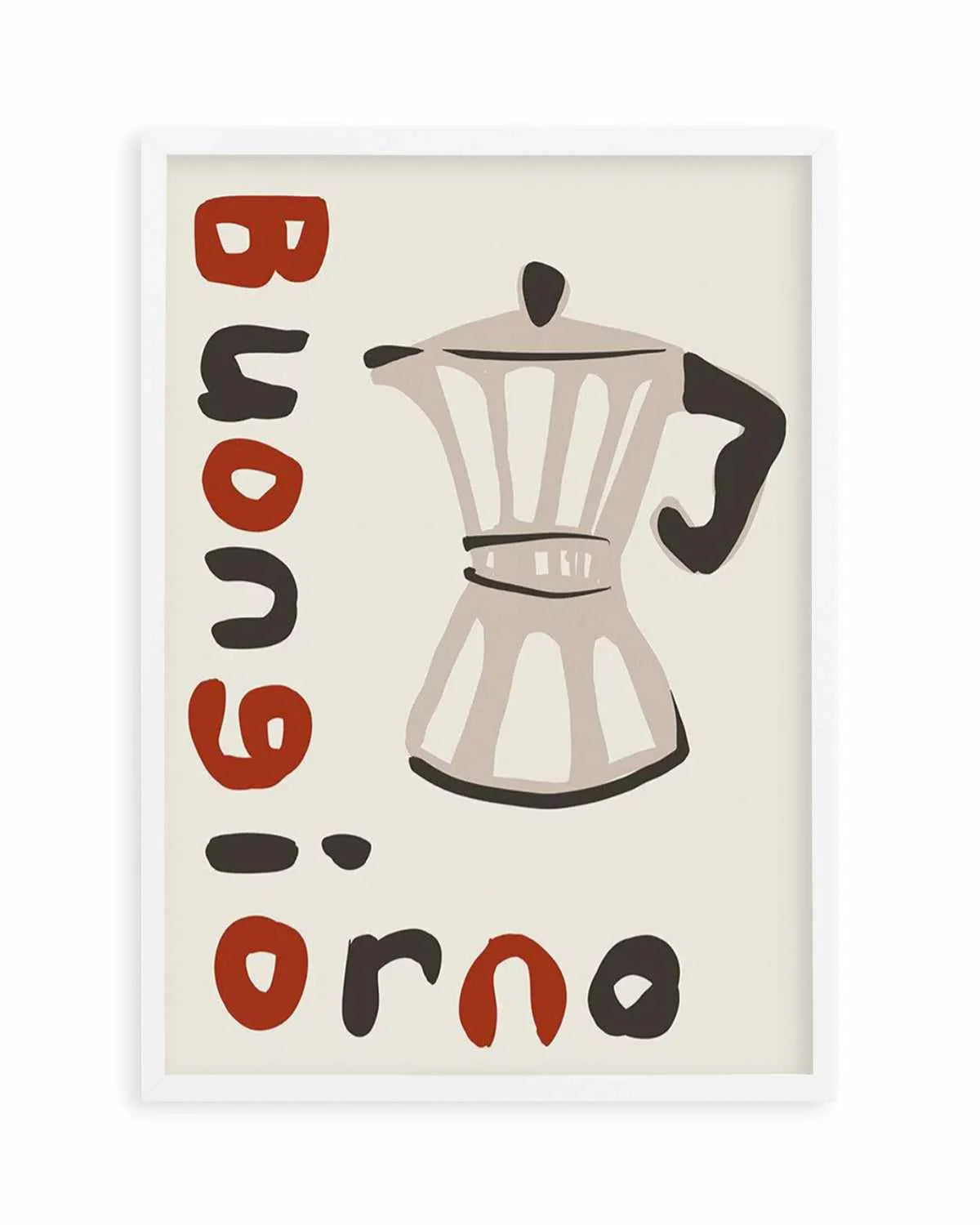 Buongiorno Caffe I Art Print from Olive et Oriel where you can shop wallpaper and artworks online