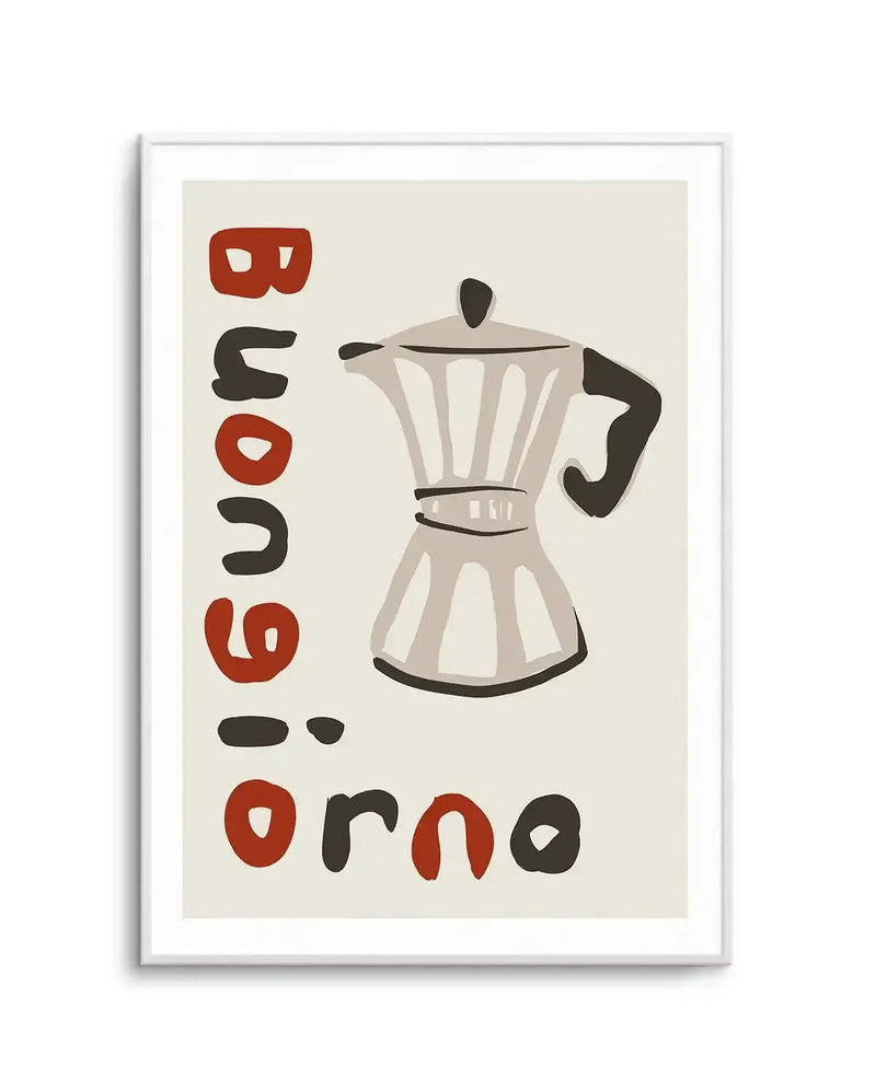Buongiorno Caffe I Art Print-PRINT-Olive et Oriel-Simmo-A5 | 5.8" x 8.3" | 14.8 x 21cm-Unframed Art Print-With White Border-Buy-Australian-Art-Prints-Online-with-Olive-et-Oriel-Your-Artwork-Specialists-Austrailia-Decorate-With-Coastal-Photo-Wall-Art-Prints-From-Our-Beach-House-Artwork-Collection-Fine-Poster-and-Framed-Artwork
