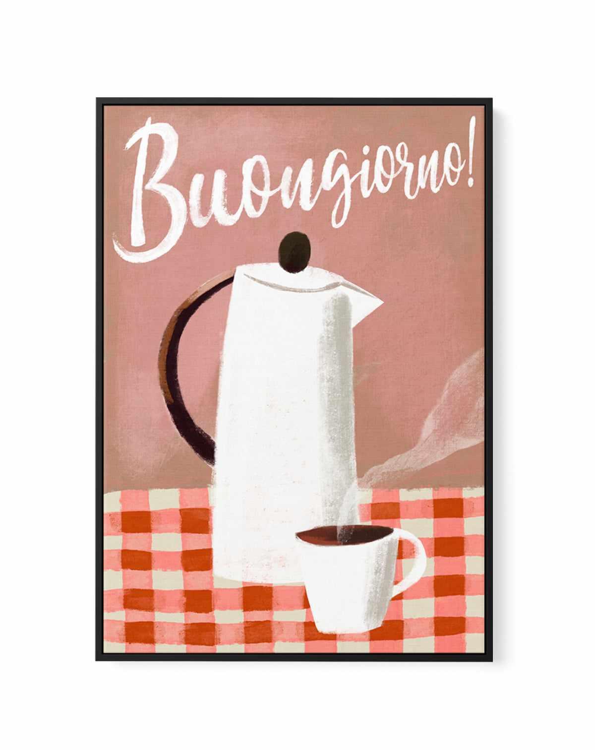 Buongiorno Coffee by Marco Marella | Framed Canvas Art Print from Olive et Oriel where you can shop wallpaper and artworks online