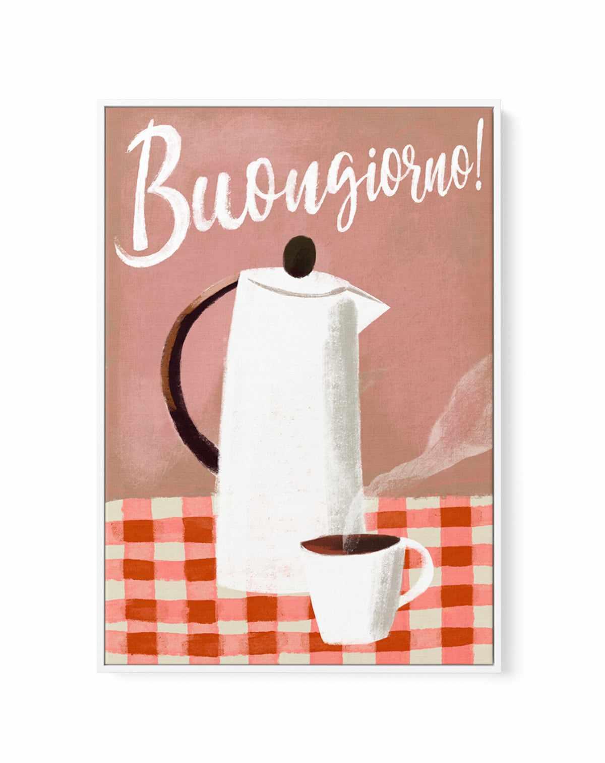 Buongiorno Coffee by Marco Marella | Framed Canvas Art Print from Olive et Oriel where you can shop wallpaper and artworks online