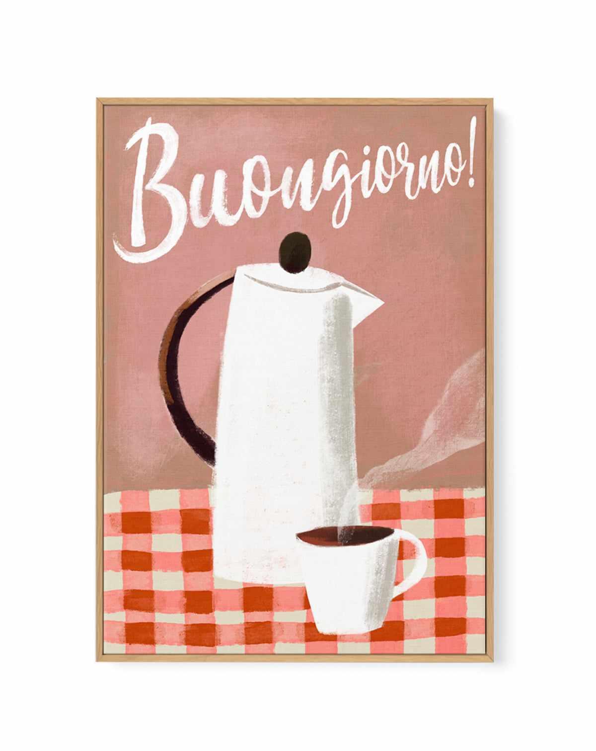Buongiorno Coffee by Marco Marella | Framed Canvas Art Print from Olive et Oriel where you can shop wallpaper and artworks online