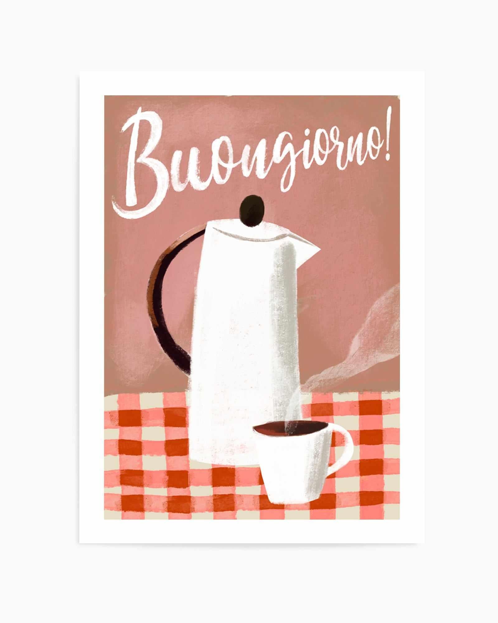 Buongiorno Coffee by Marco Marella | Art Print from Olive et Oriel where you can shop wallpaper and artworks online