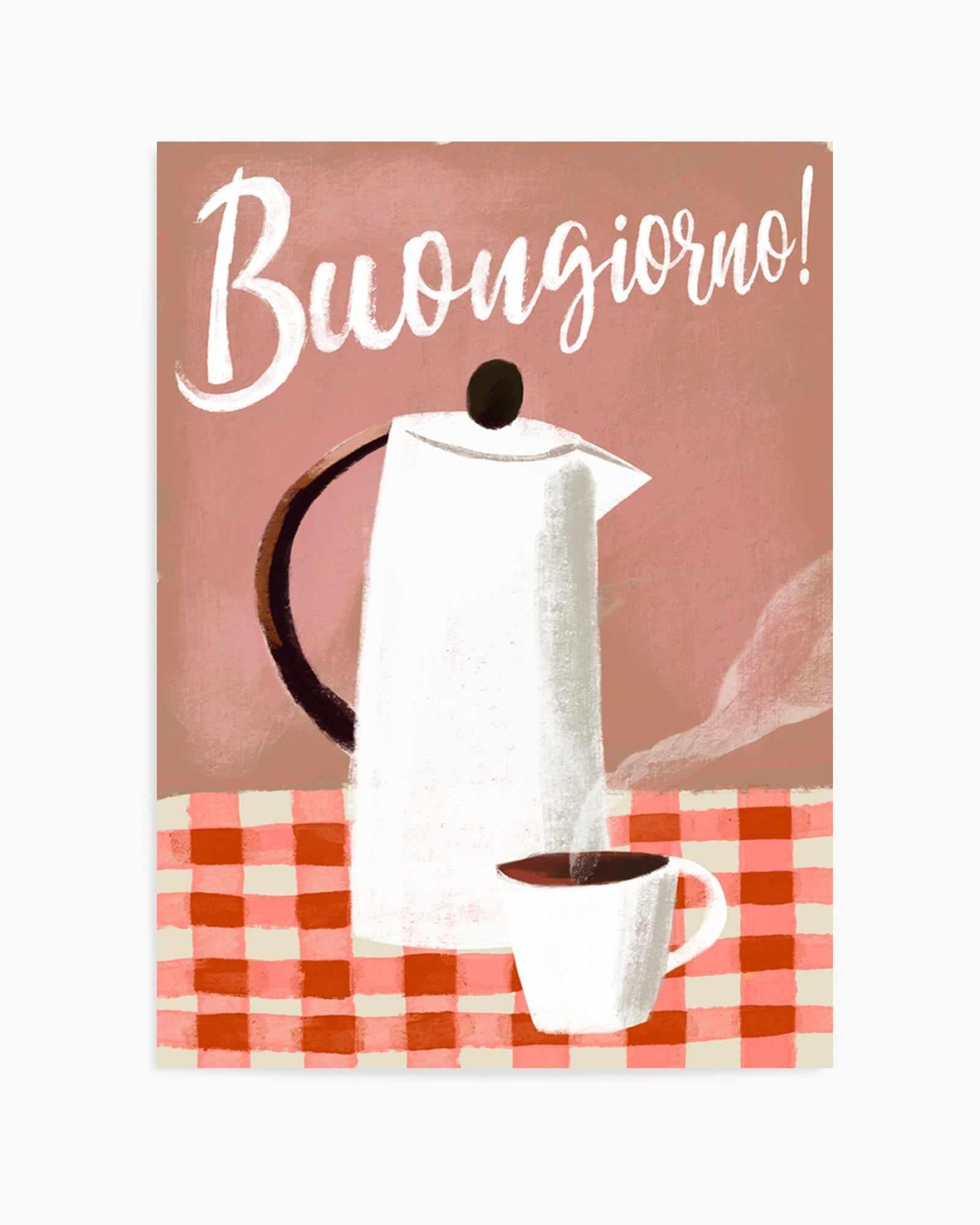 Buongiorno Coffee by Marco Marella | Art Print from Olive et Oriel where you can shop wallpaper and artworks online