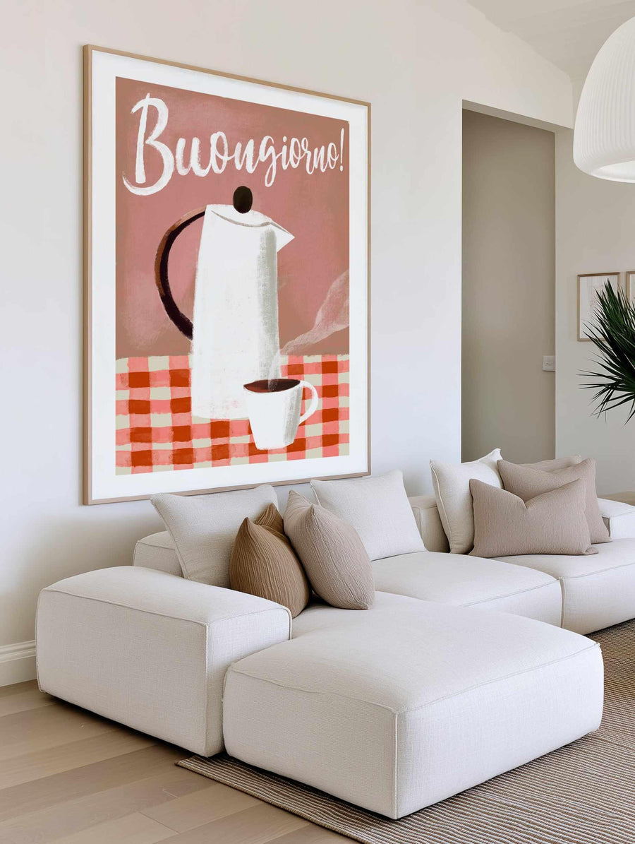 Buongiorno Coffee by Marco Marella | Art Print from Olive et Oriel where you can shop wallpaper and artworks online