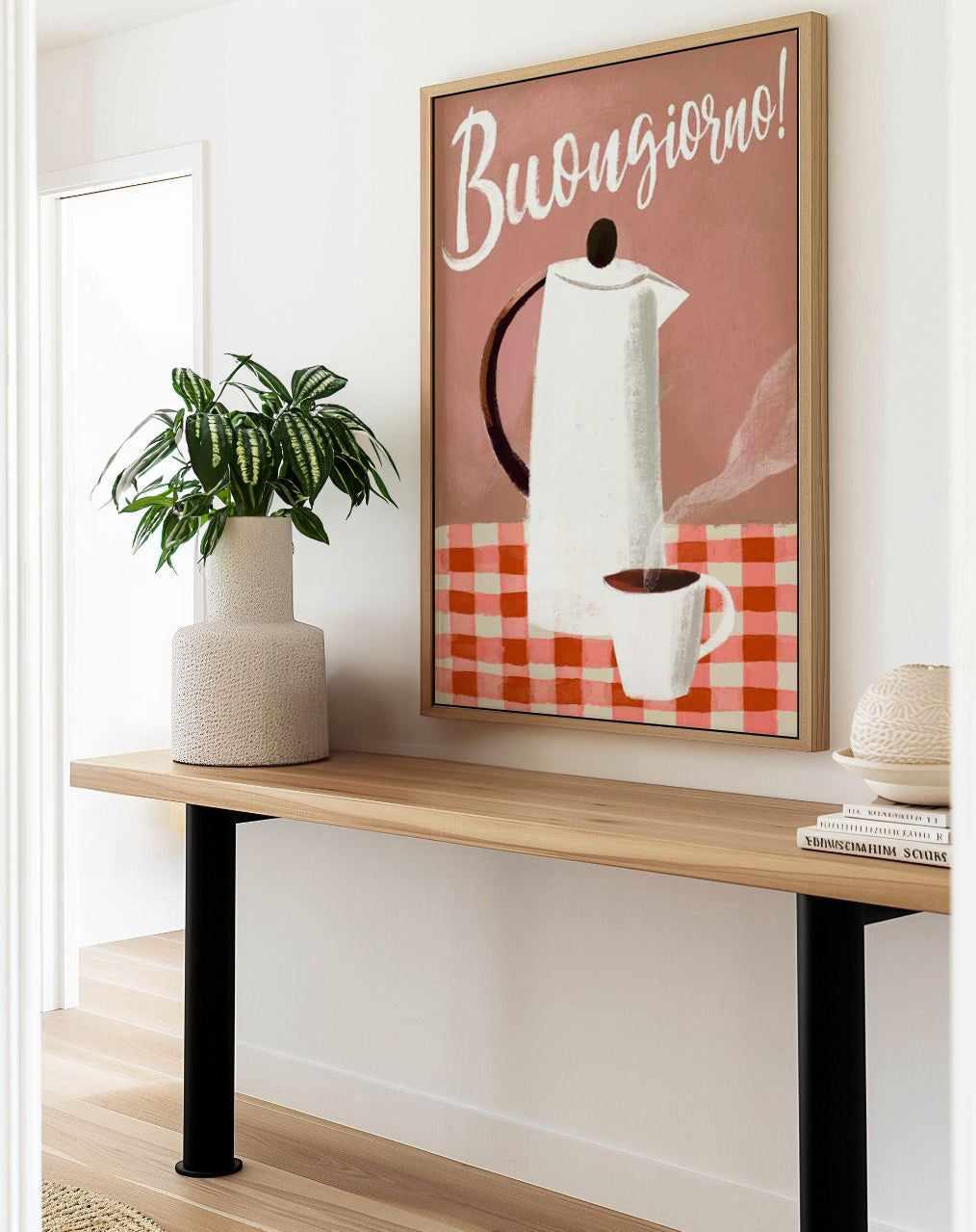 Buongiorno Coffee by Marco Marella | Framed Canvas Art Print from Olive et Oriel where you can shop wallpaper and artworks online