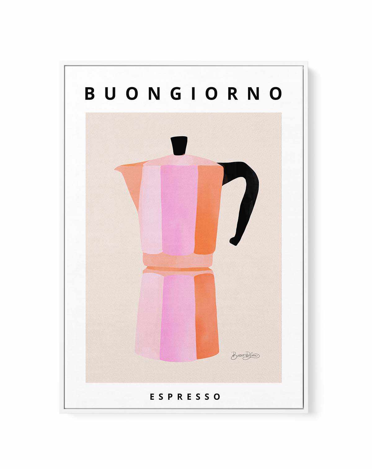 Buongiorno Espresso by Baroo Bloom | Framed Canvas Art Print