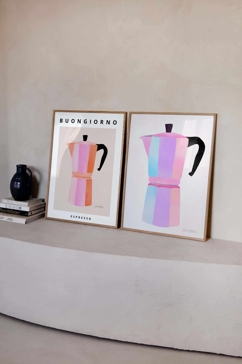 Buongiorno Espresso by Baroo Bloom | Art Print from Olive et Oriel where you can shop wallpaper and artworks online
