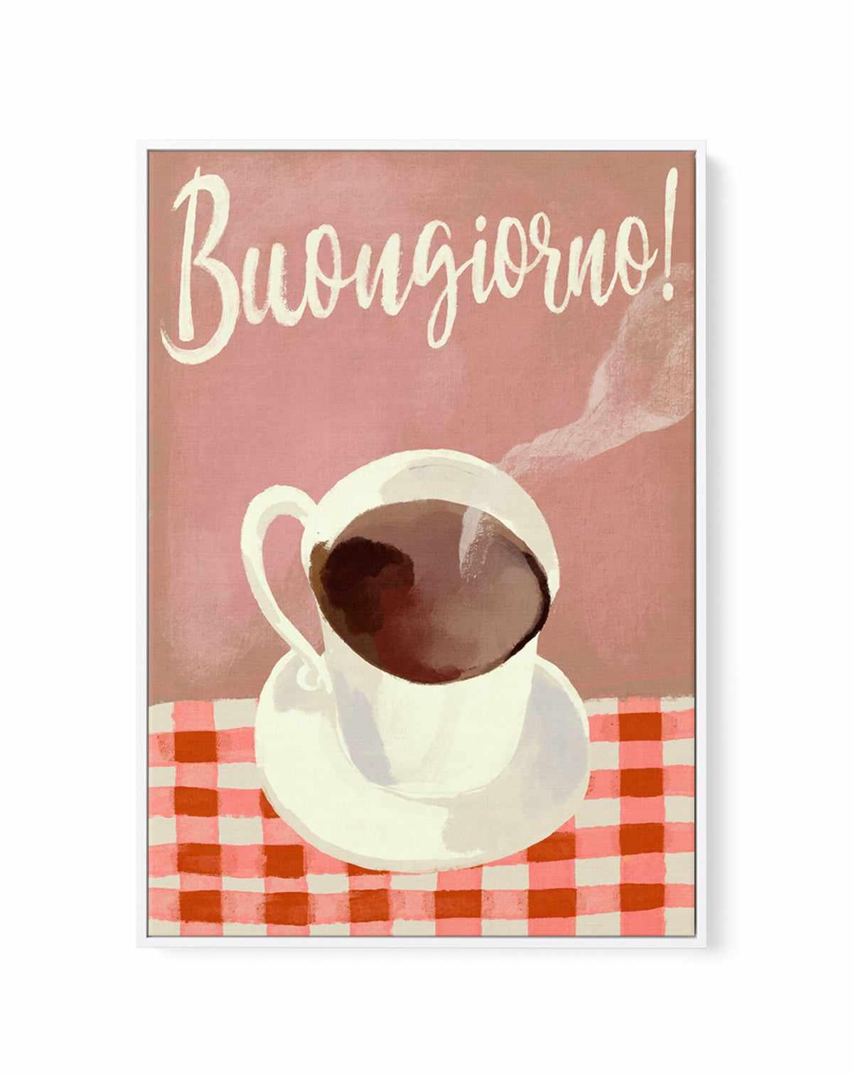 Buongiorno Espresso by Marco Marella | Framed Canvas Art Print from Olive et Oriel where you can shop wallpaper and artworks online