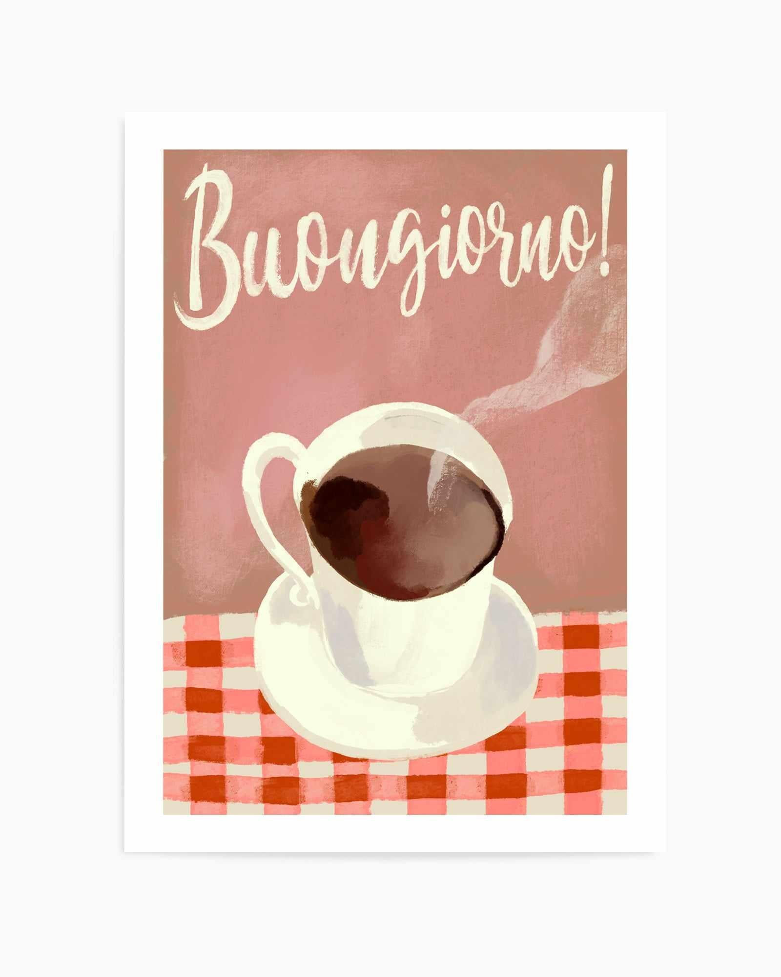 Buongiorno Espresso by Marco Marella | Art Print from Olive et Oriel where you can shop wallpaper and artworks online