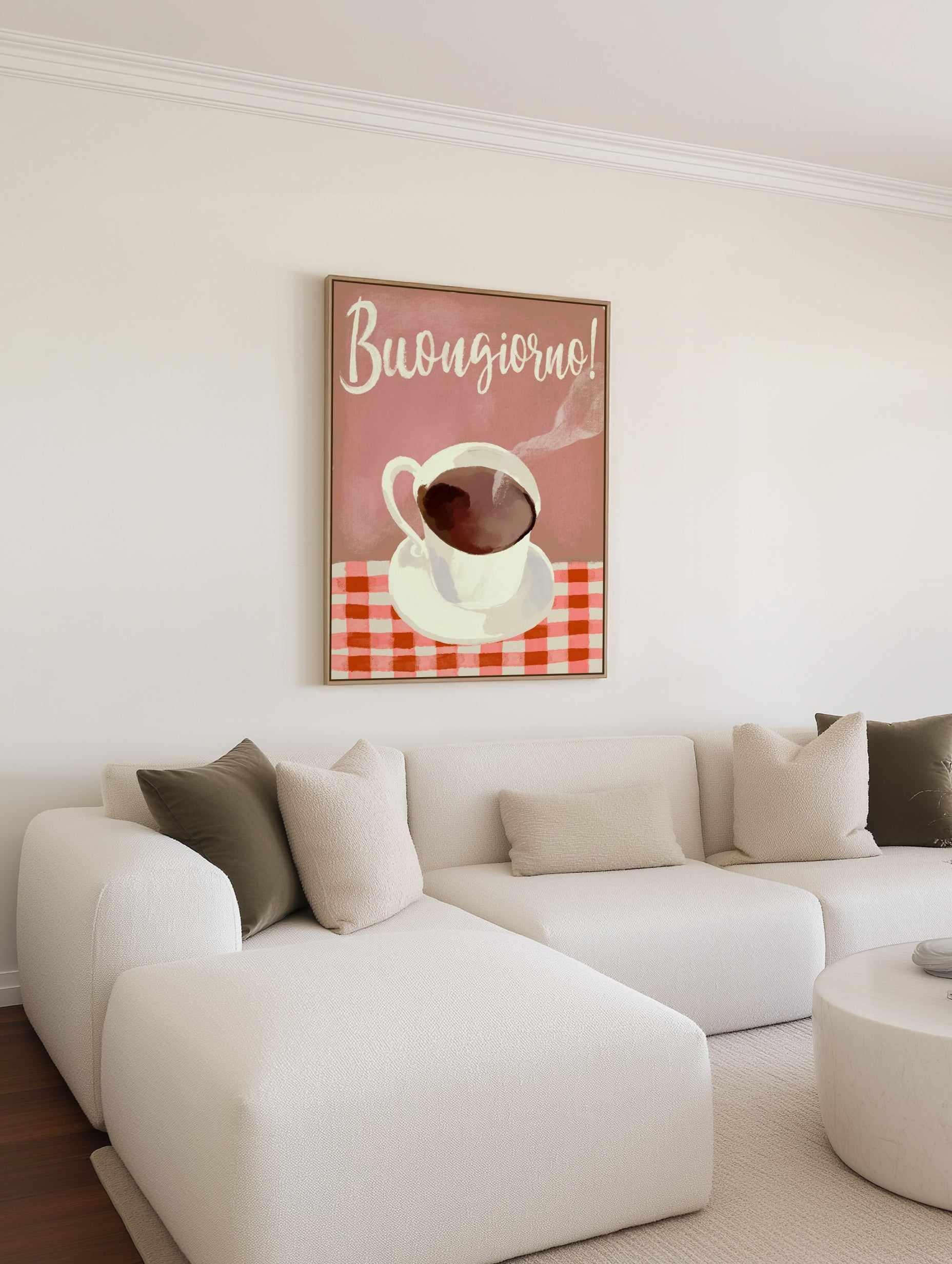 Buongiorno Espresso by Marco Marella | Framed Canvas Art Print from Olive et Oriel where you can shop wallpaper and artworks online