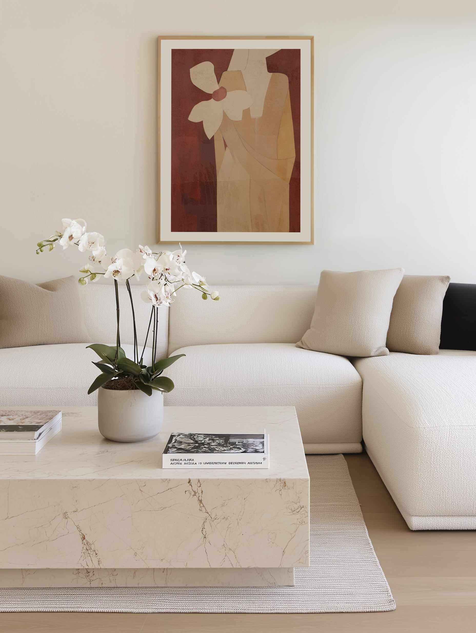 Burgundy Forms I | Art Print from Olive et Oriel where you can shop wallpaper and artworks online