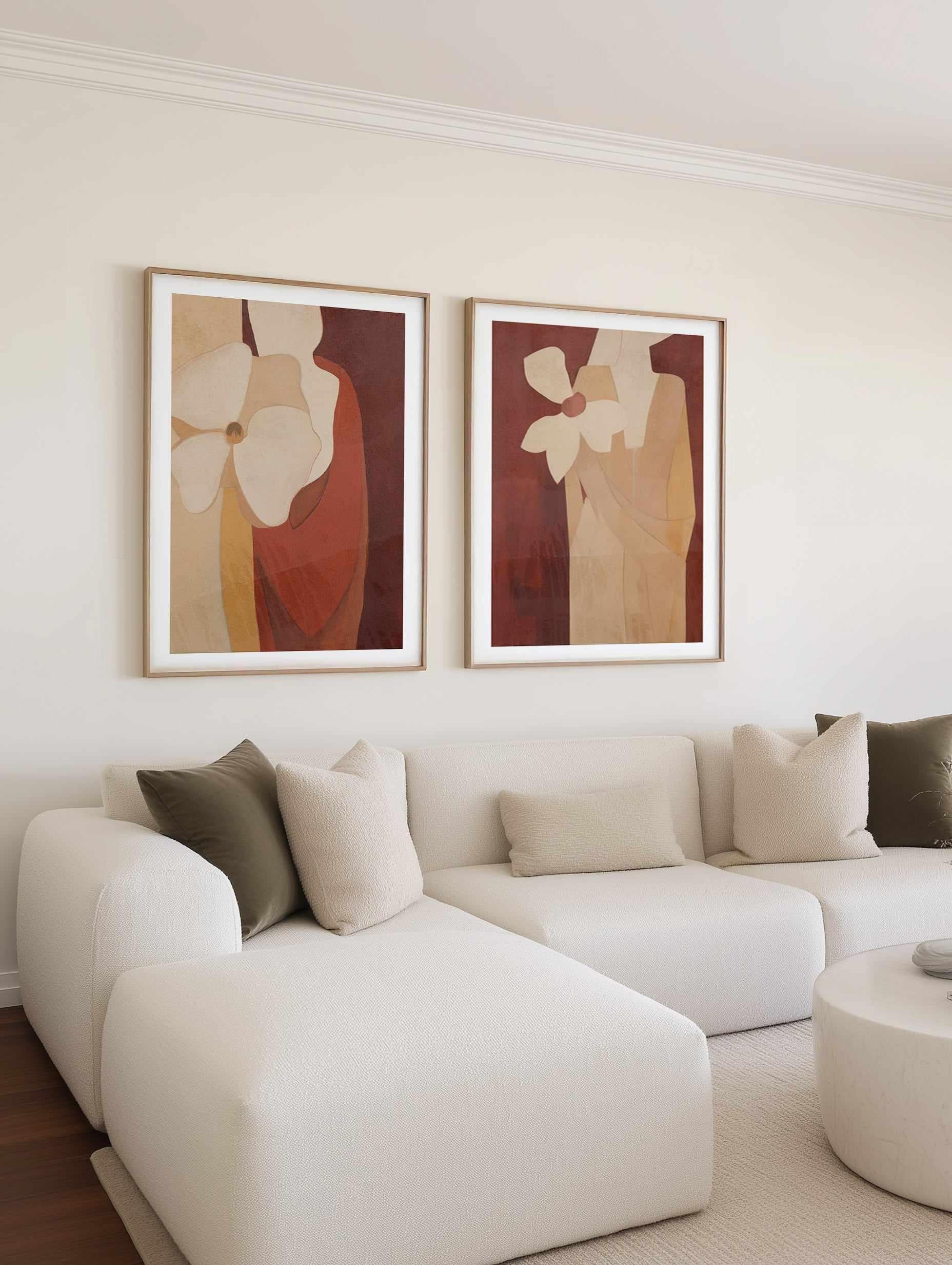 Burgundy Forms II | Art Print from Olive et Oriel where you can shop wallpaper and artworks online