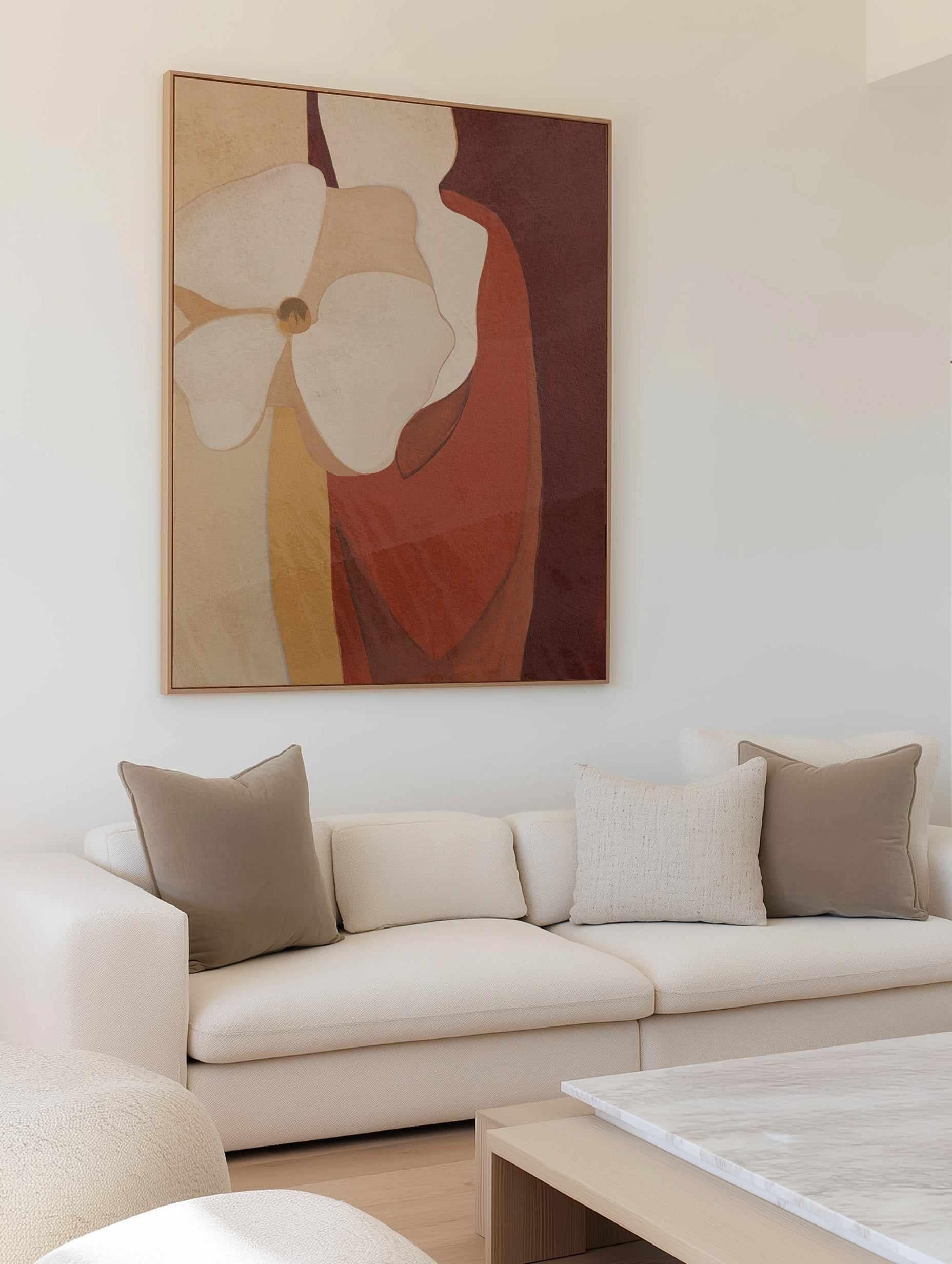 Burgundy Forms II | Framed Canvas Art Print from Olive et Oriel where you can shop wallpaper and artworks online