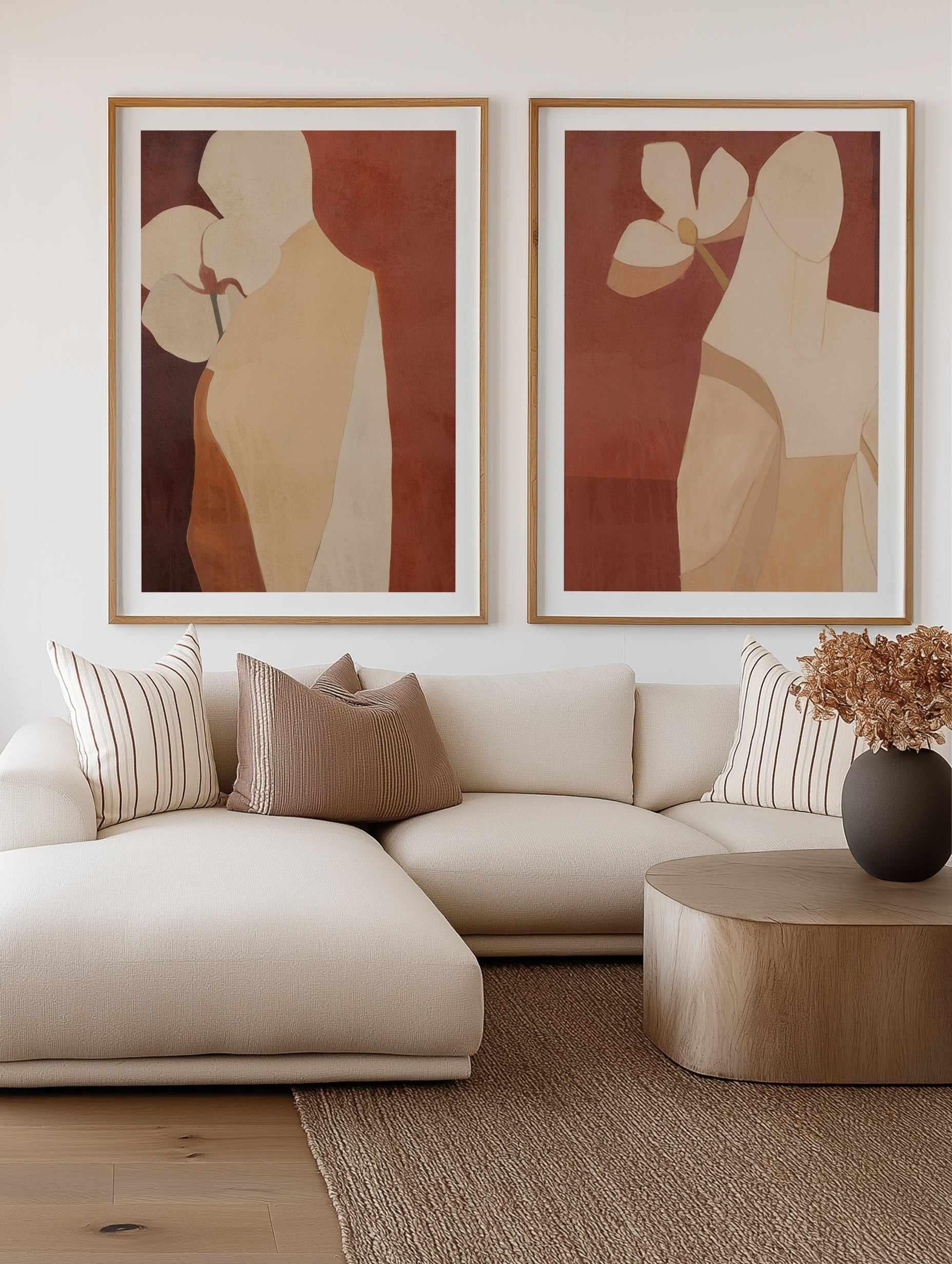 Burgundy Forms III | Art Print from Olive et Oriel where you can shop wallpaper and artworks online