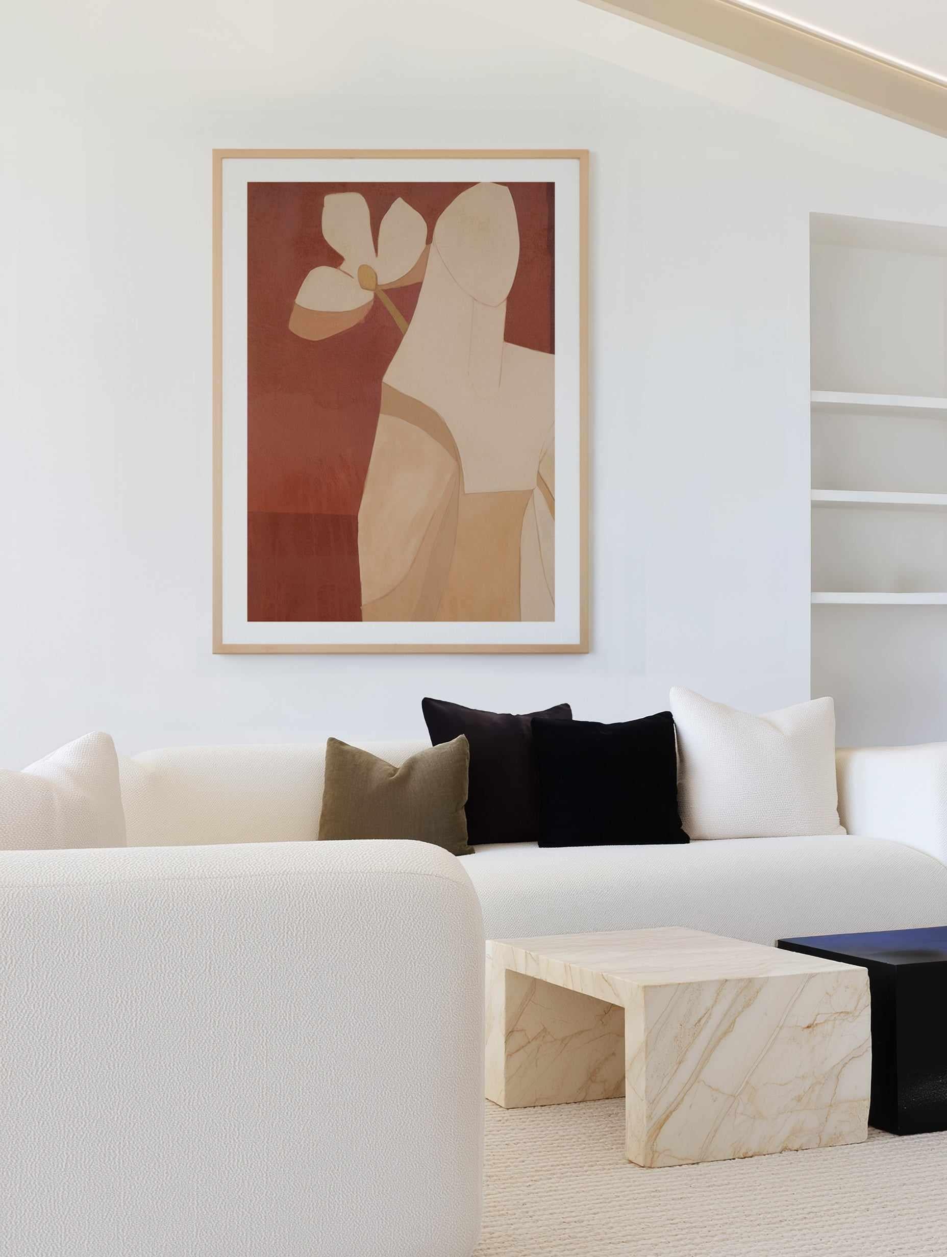 Burgundy Forms III | Art Print from Olive et Oriel where you can shop wallpaper and artworks online