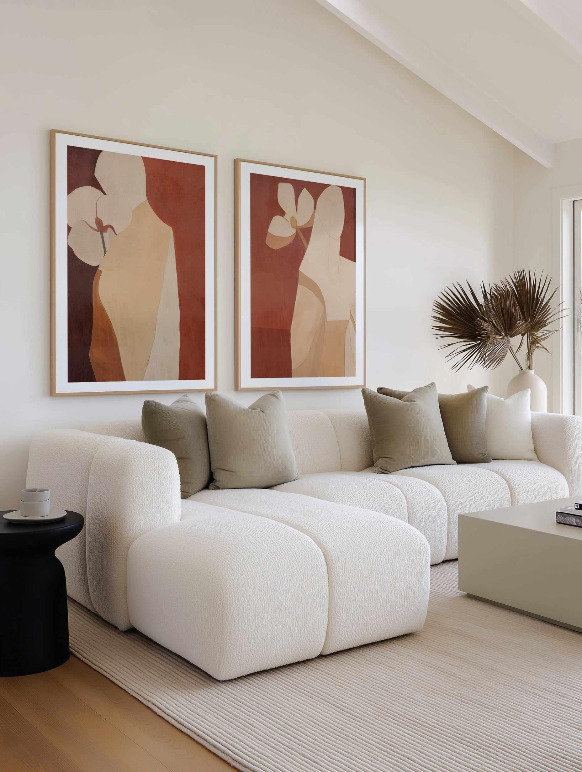 Burgundy Forms IV | Art Print from Olive et Oriel where you can shop wallpaper and artworks online