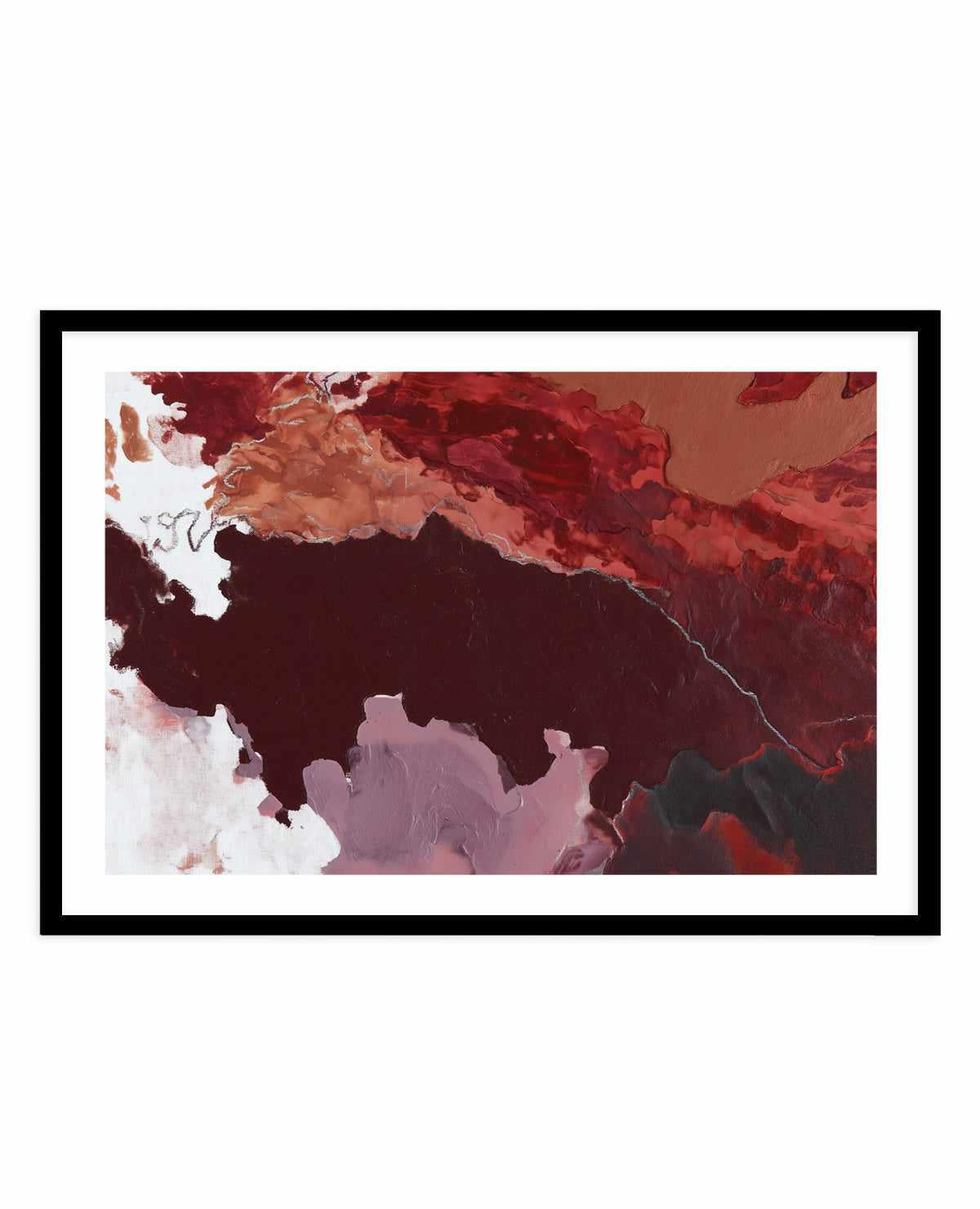 Burgundy Horizon I | Art Print from Olive et Oriel where you can shop wallpaper and artworks online