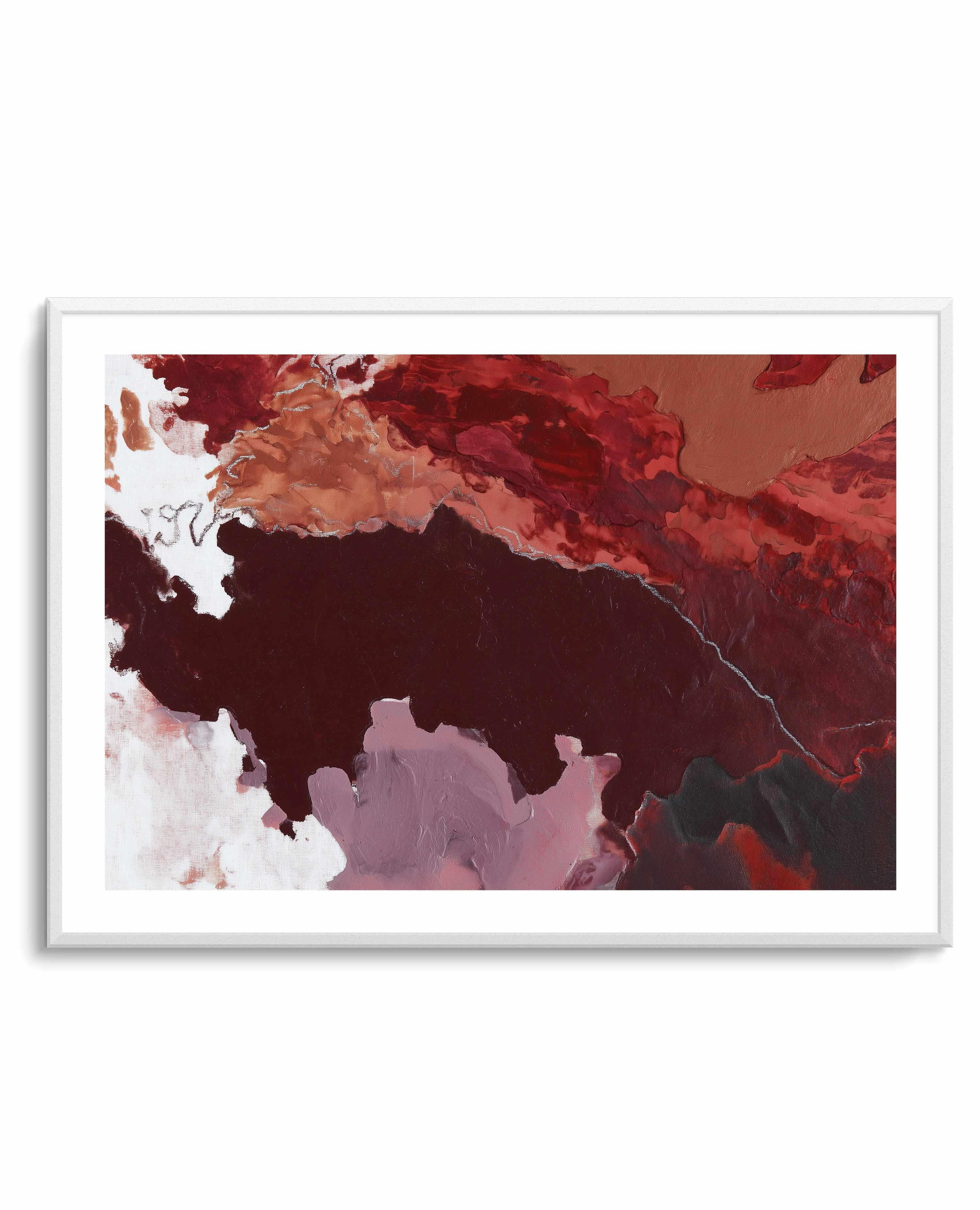 Burgundy Horizon I | Art Print from Olive et Oriel where you can shop wallpaper and artworks online