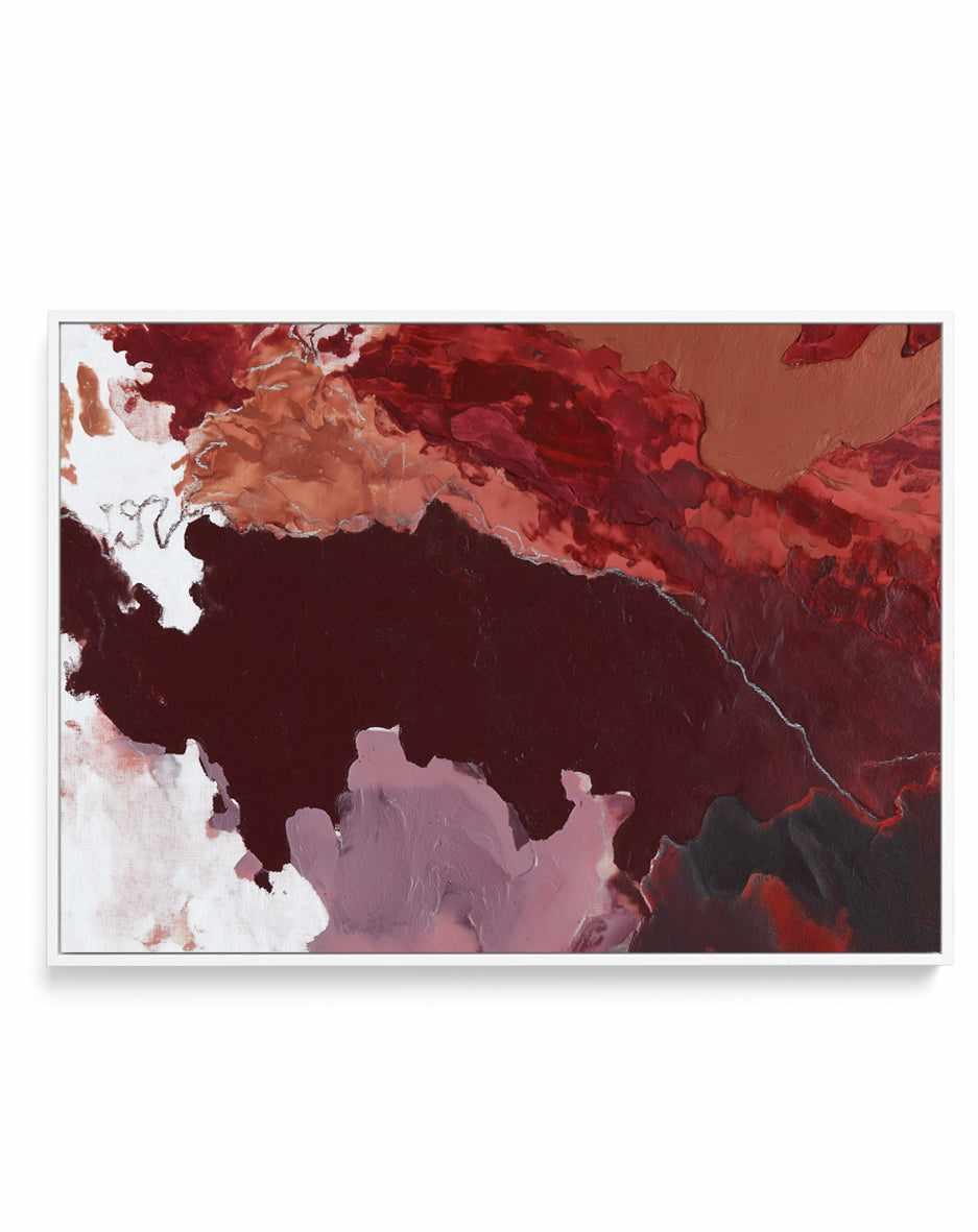 Burgundy Horizon I | Framed Canvas Art Print from Olive et Oriel where you can shop wallpaper and artworks online