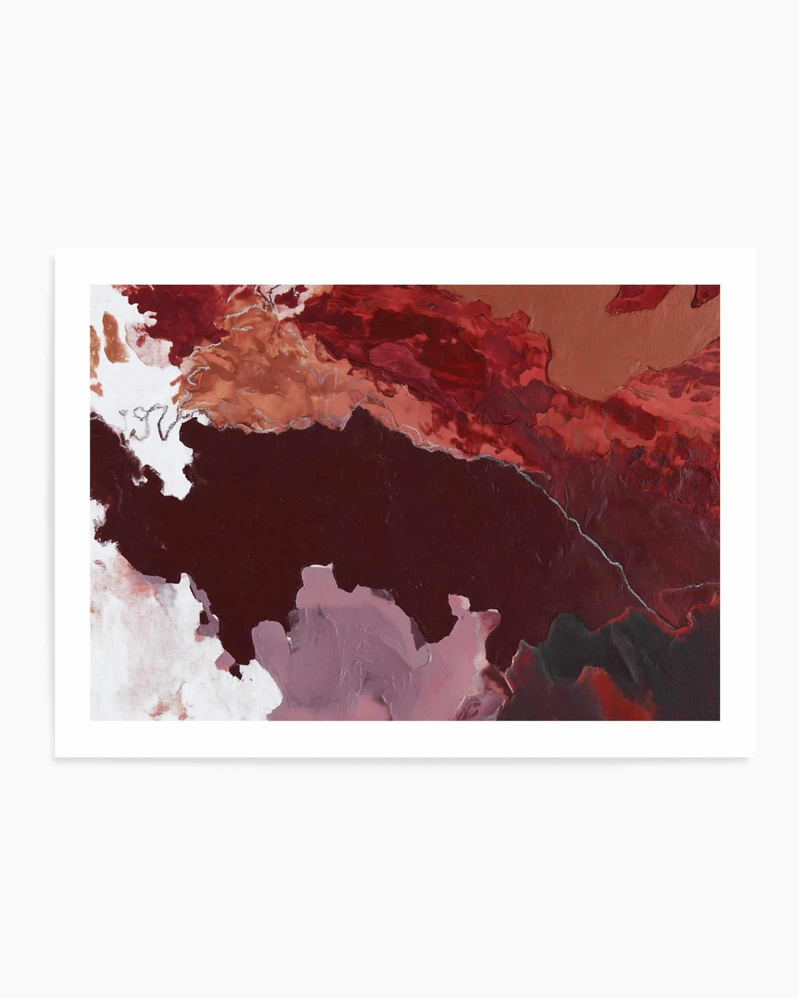 Burgundy Horizon I | Art Print from Olive et Oriel where you can shop wallpaper and artworks online