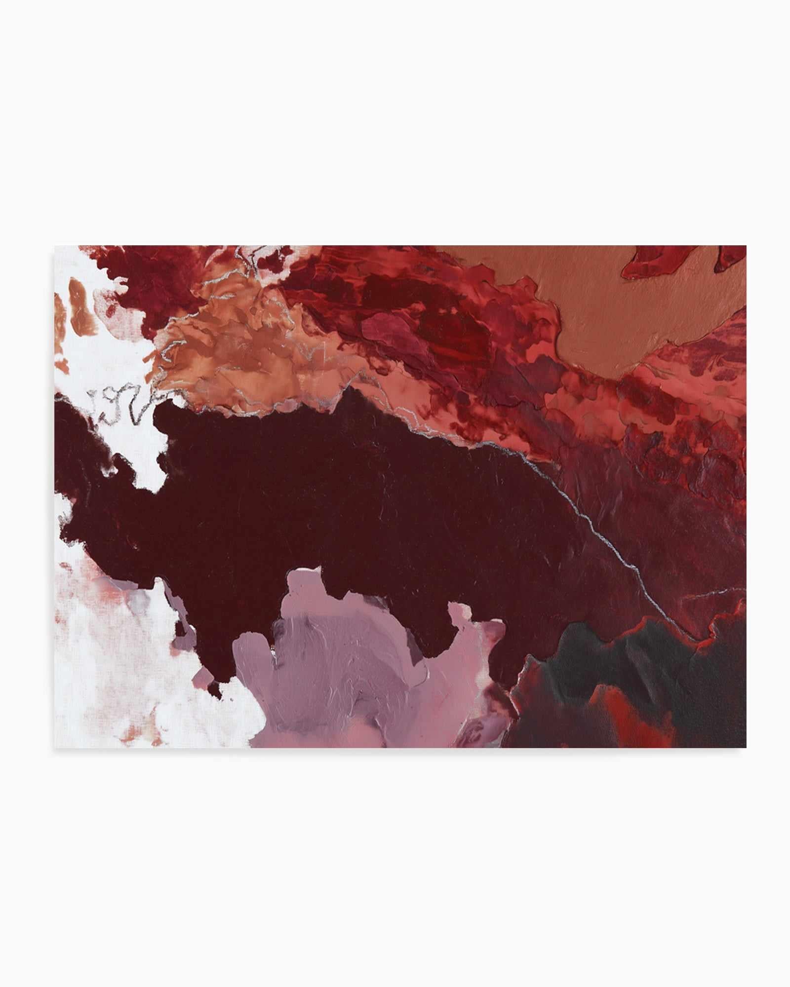 Burgundy Horizon I | Art Print from Olive et Oriel where you can shop wallpaper and artworks online