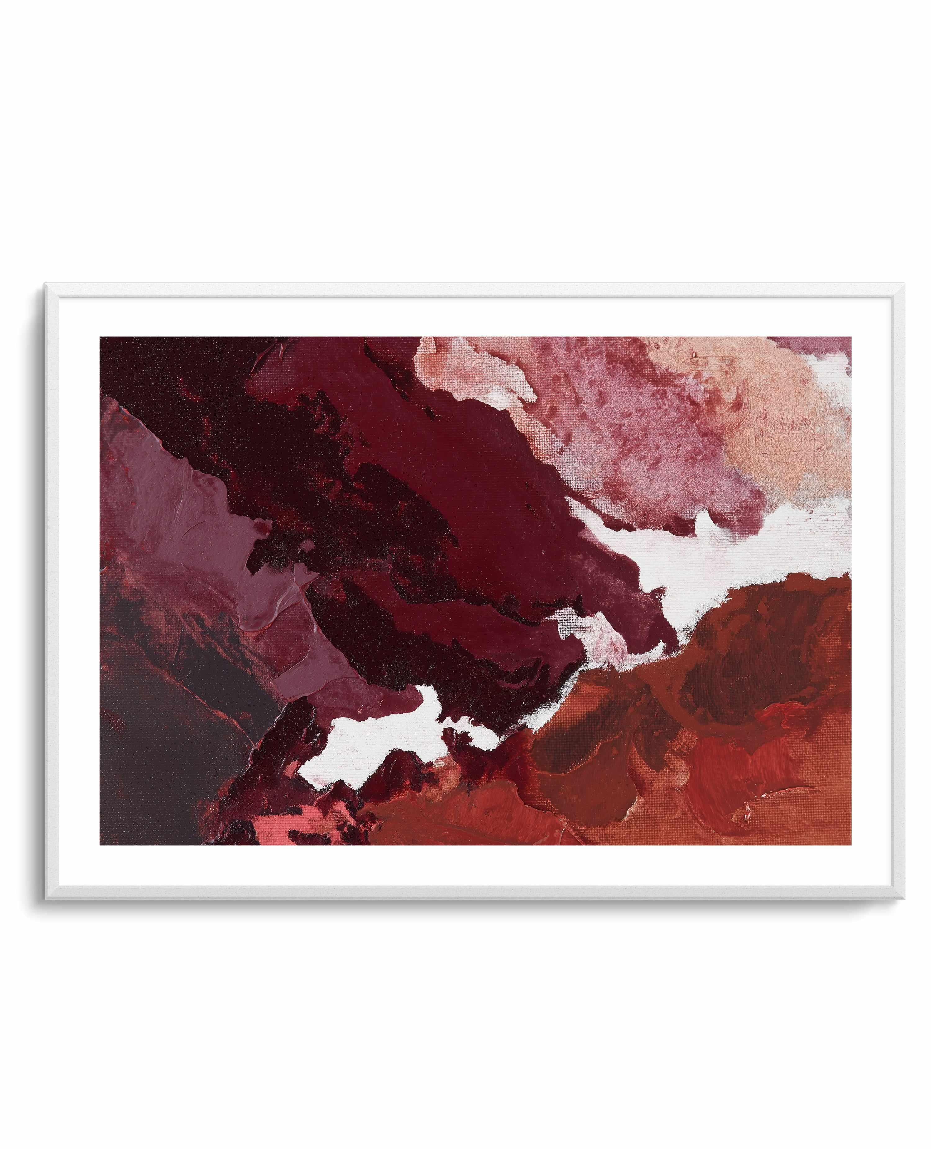 Burgundy Horizon II | Art Print from Olive et Oriel where you can shop wallpaper and artworks online