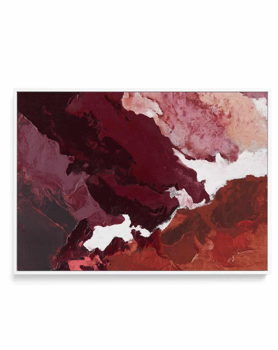 Burgundy Horizon II | Framed Canvas Art Print from Olive et Oriel where you can shop wallpaper and artworks online
