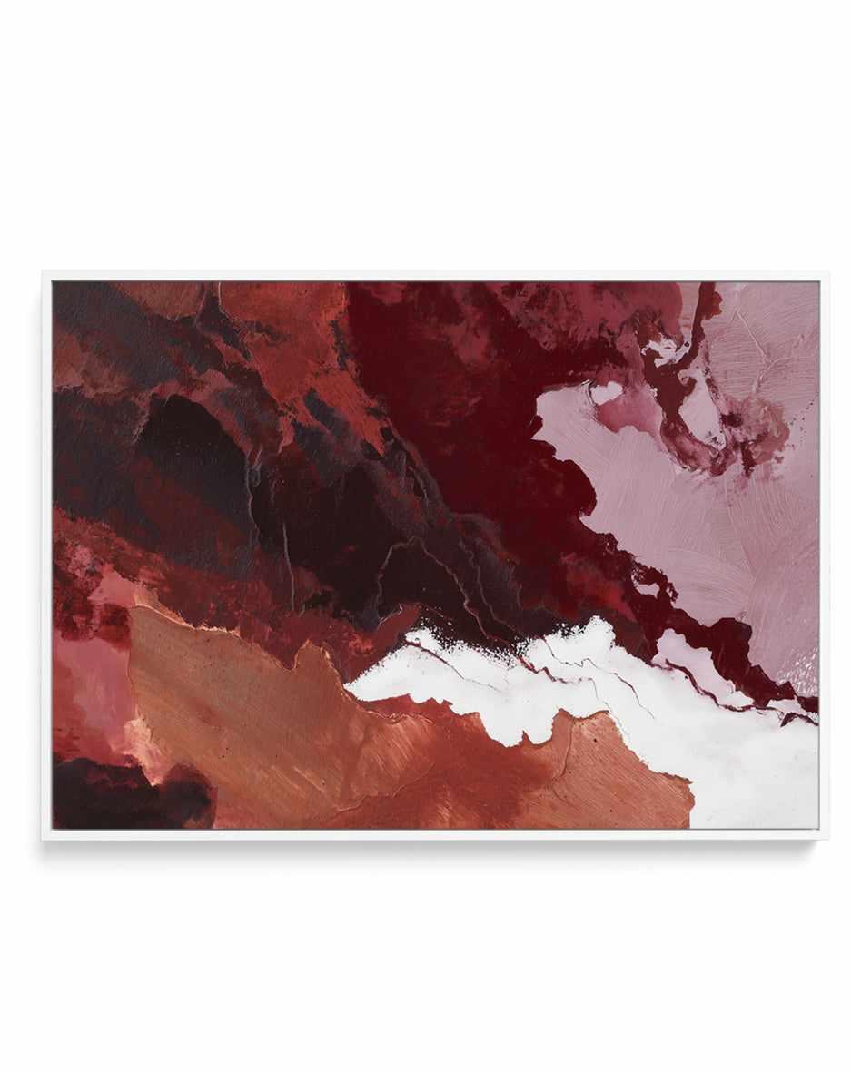 Burgundy Horizon III | Framed Canvas Art Print from Olive et Oriel where you can shop wallpaper and artworks online
