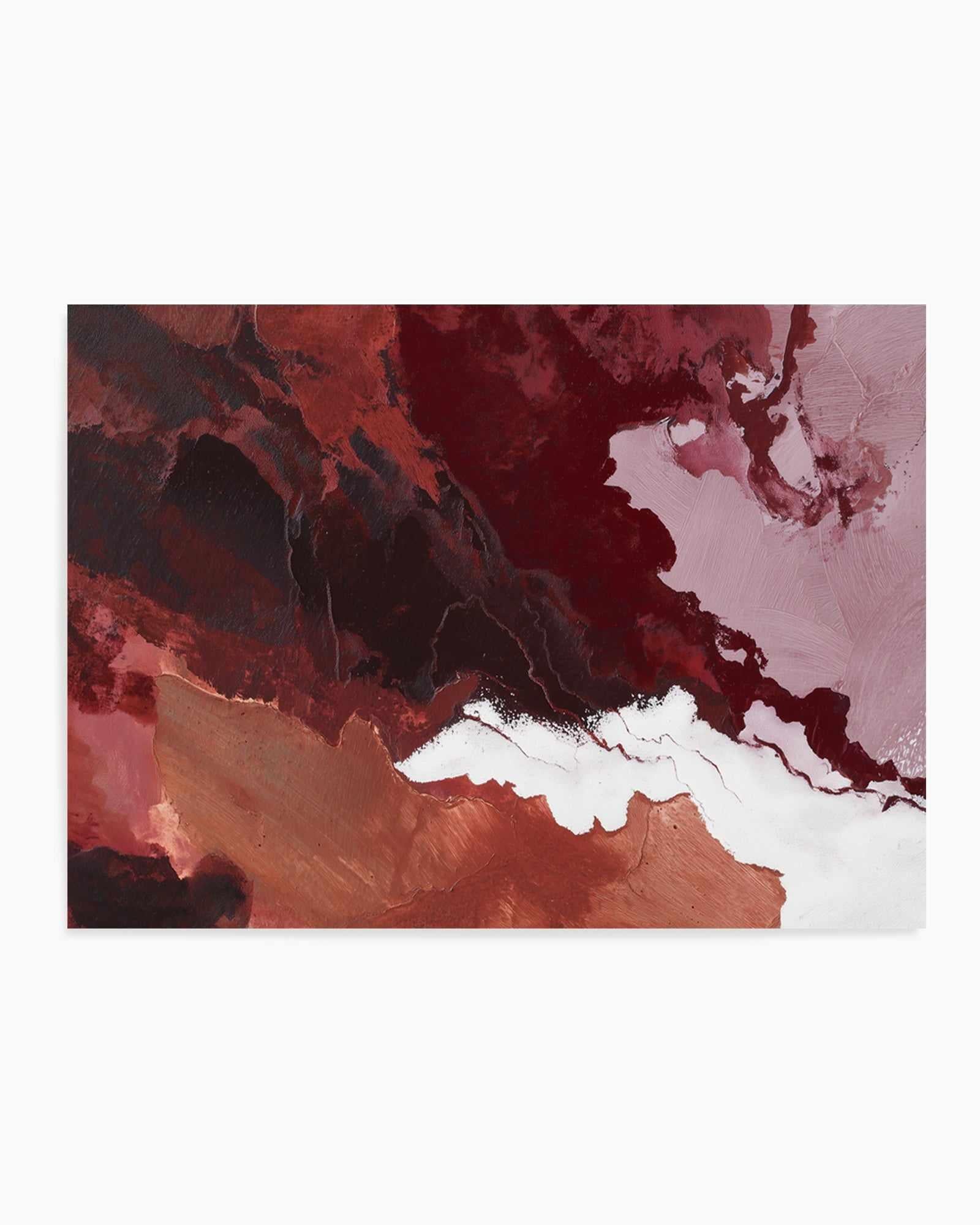 Burgundy Horizon III | Art Print from Olive et Oriel where you can shop wallpaper and artworks online