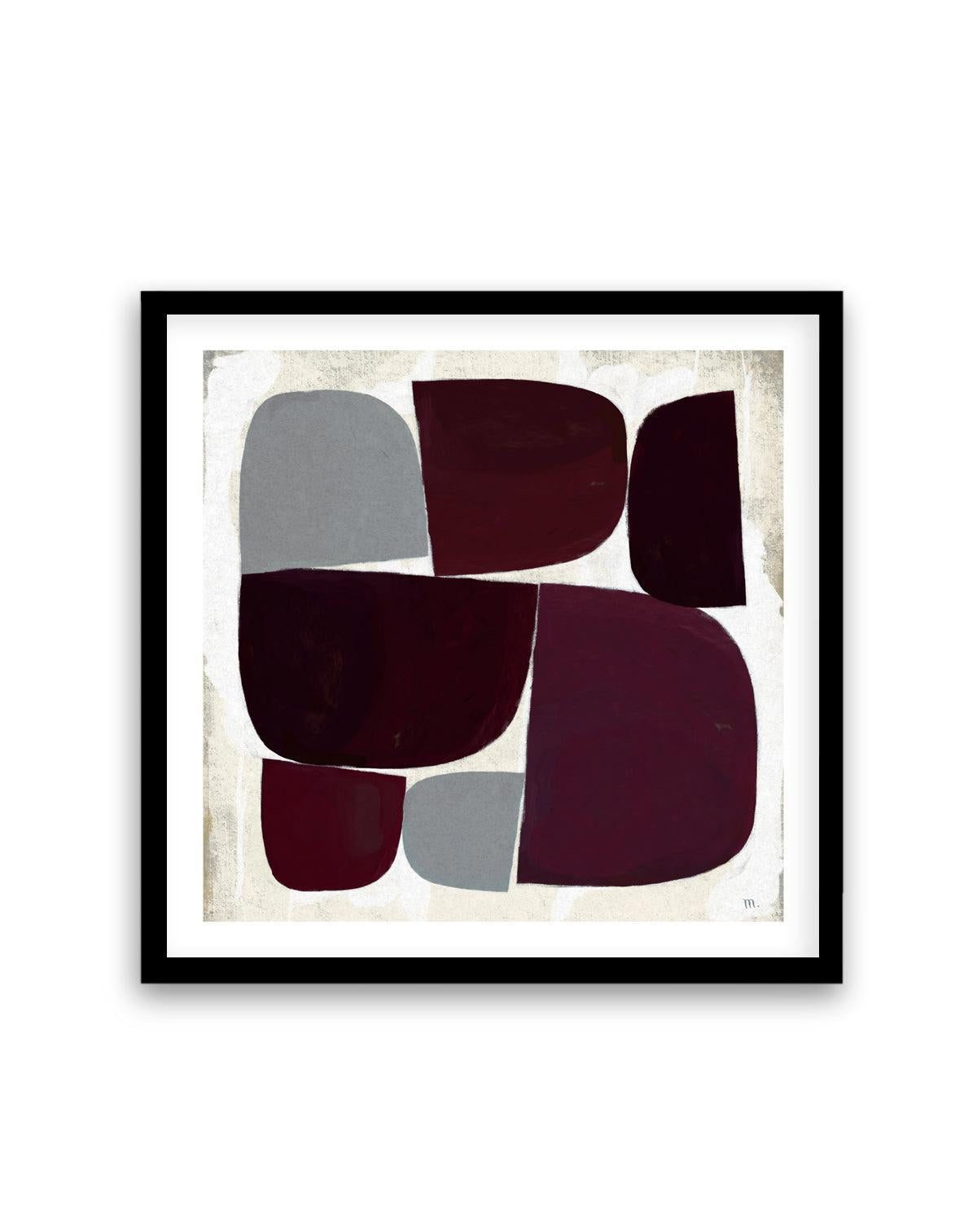 Burgundy Pebbles Copia by Marco Marella | Art Print from Olive et Oriel where you can shop wallpaper and artworks online