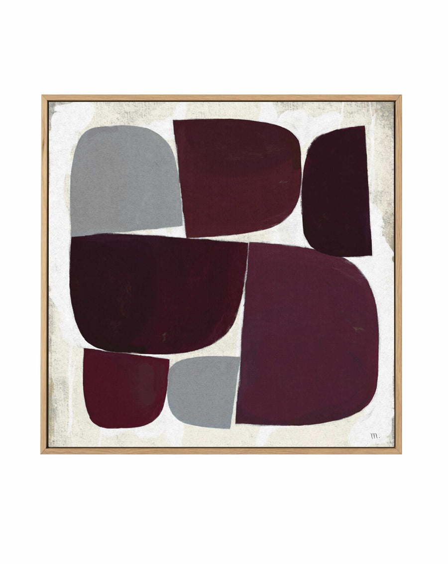 Burgundy Pebbles Copia by Marco Marella | Framed Canvas Art Print from Olive et Oriel where you can shop wallpaper and artworks online