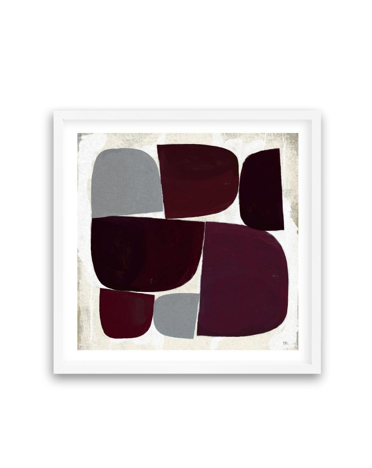 Burgundy Pebbles Copia by Marco Marella | Art Print from Olive et Oriel where you can shop wallpaper and artworks online