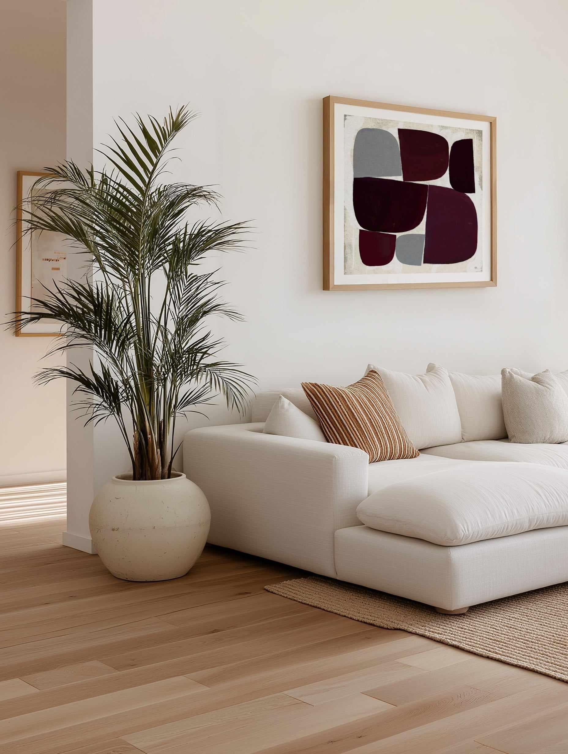 Burgundy Pebbles Copia by Marco Marella | Art Print from Olive et Oriel where you can shop wallpaper and artworks online