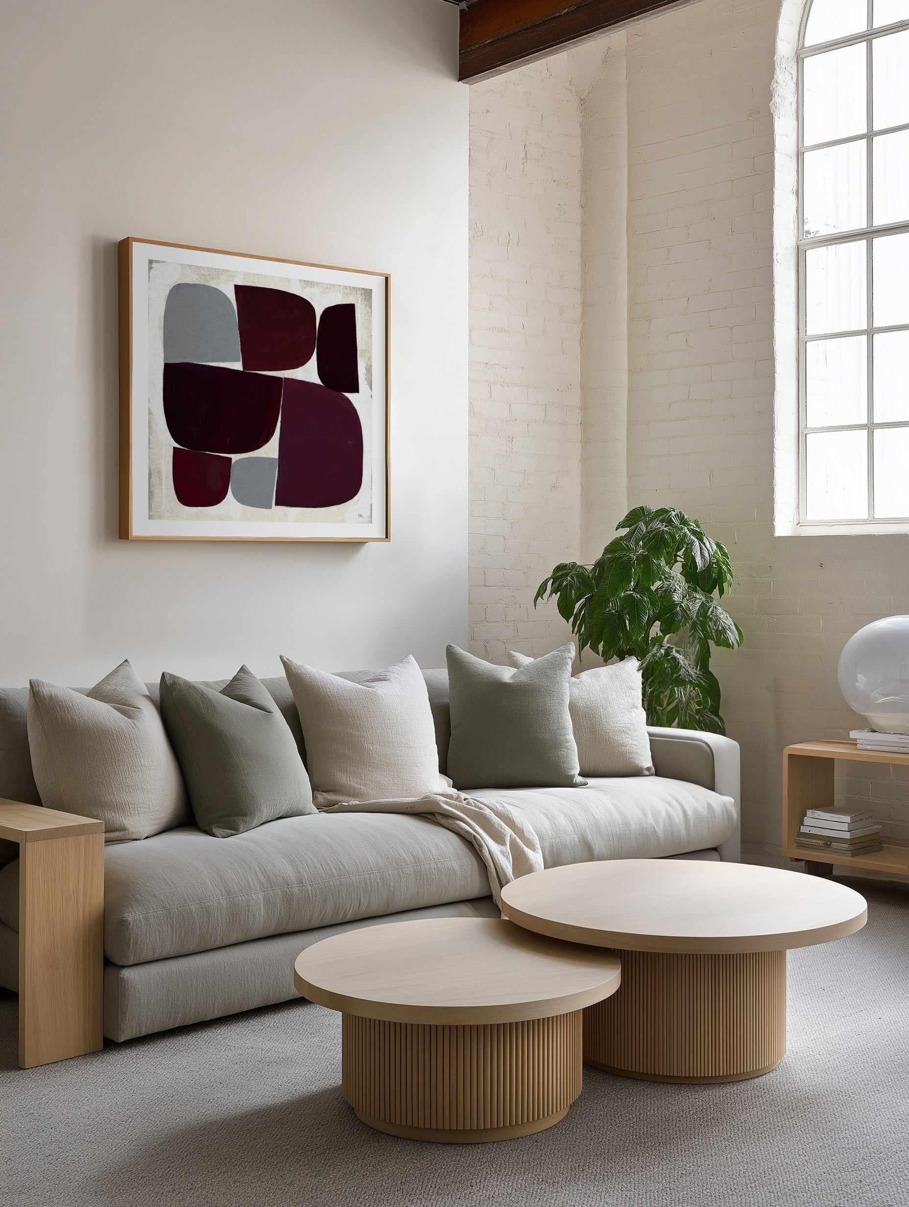 Burgundy Pebbles Copia by Marco Marella | Art Print from Olive et Oriel where you can shop wallpaper and artworks online