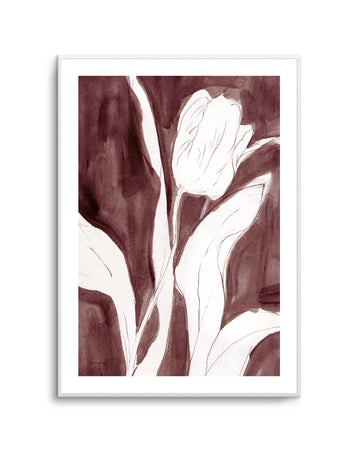 Burgundy Tulip Sketch II | Art Print