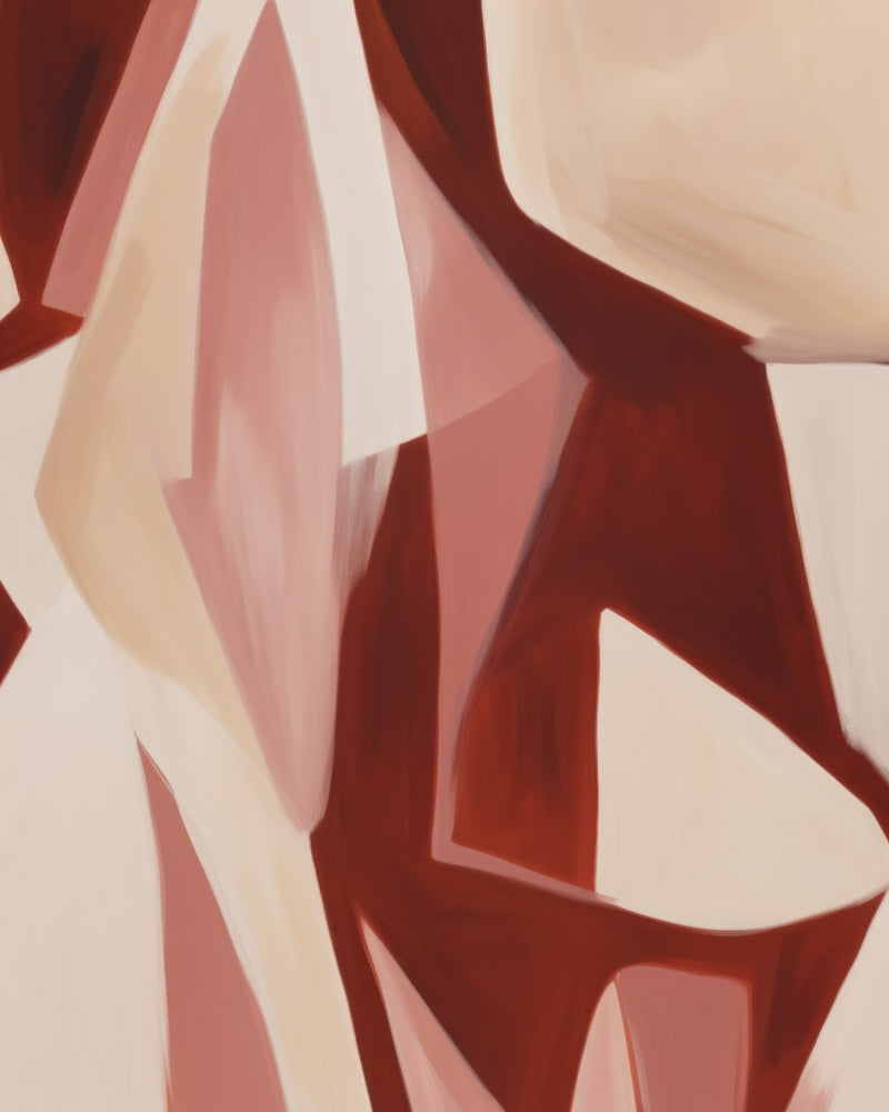 Savoir Abstract in Ruby Red Commercial Vinyl Wallpaper from Olive et Oriel where you can shop wallpaper and artworks online