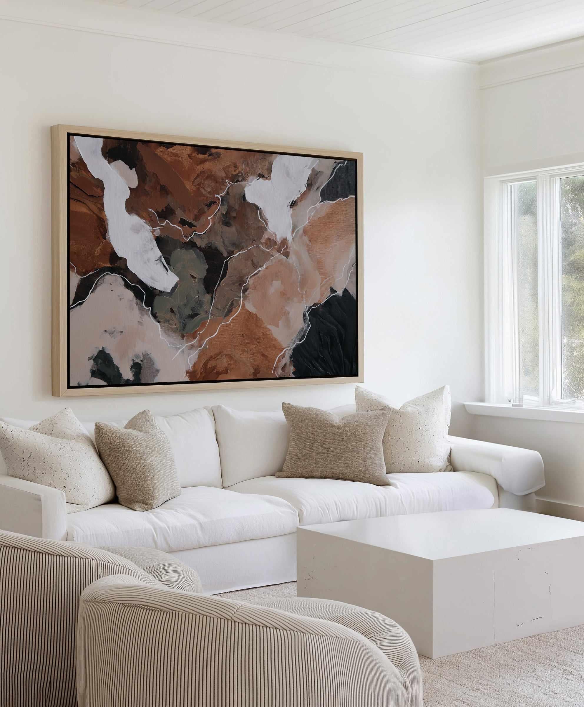 Burnished I | Framed Canvas Art Print from Olive et Oriel where you can shop wallpaper and artworks online