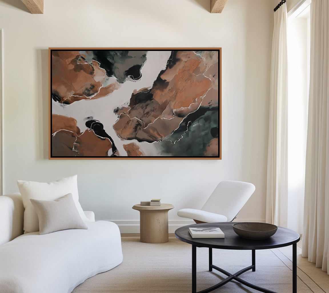 Burnished II | Framed Canvas Art Print from Olive et Oriel where you can shop wallpaper and artworks online