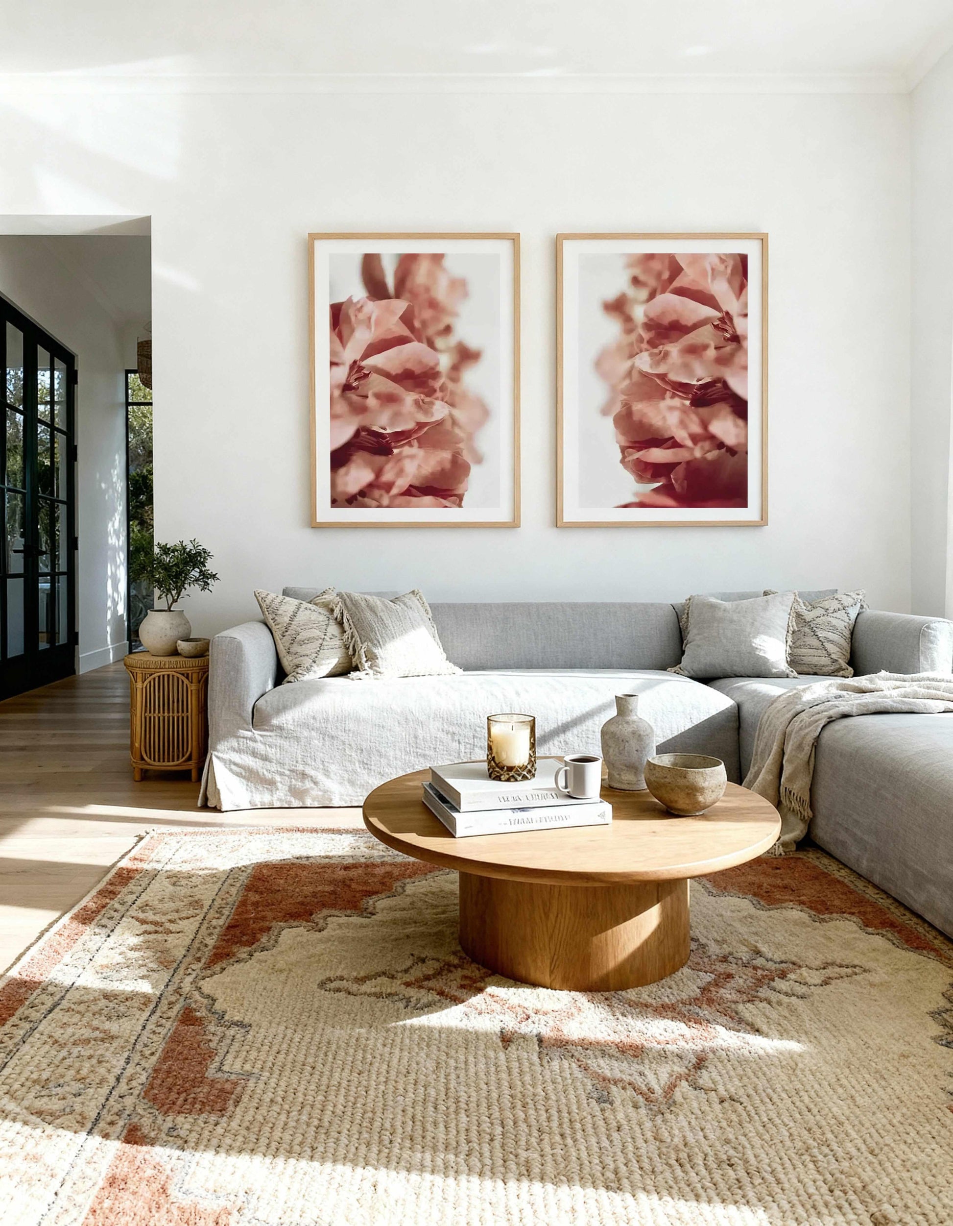 Burnt Peony I & II Art Print Set of 2 | Matching Wall Art from Olive et Oriel where you can shop wallpaper and artworks online