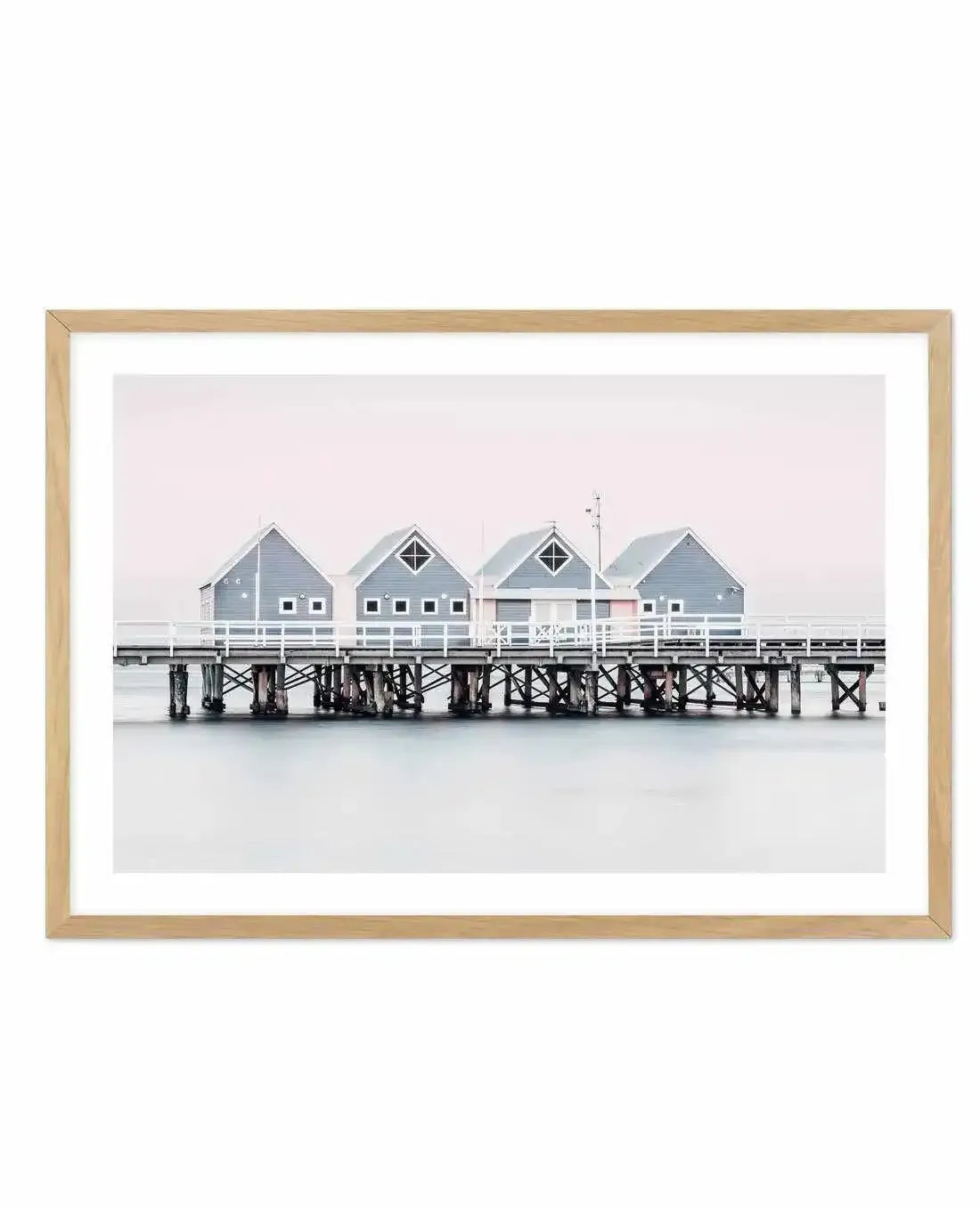 Busselton Jetty, WA Art Print-PRINT-Olive et Oriel-Olive et Oriel-A5 | 5.8" x 8.3" | 14.8 x 21cm-Oak-With White Border-Buy-Australian-Art-Prints-Online-with-Olive-et-Oriel-Your-Artwork-Specialists-Austrailia-Decorate-With-Coastal-Photo-Wall-Art-Prints-From-Our-Beach-House-Artwork-Collection-Fine-Poster-and-Framed-Artwork
