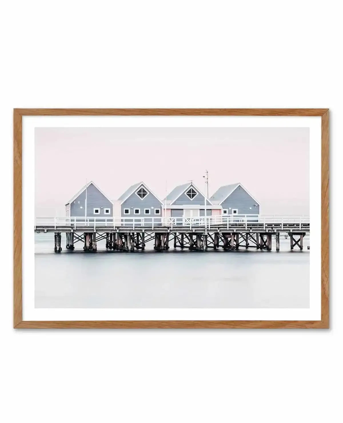 Busselton Jetty, WA Art Print-PRINT-Olive et Oriel-Olive et Oriel-50x70 cm | 19.6" x 27.5"-Walnut-With White Border-Buy-Australian-Art-Prints-Online-with-Olive-et-Oriel-Your-Artwork-Specialists-Austrailia-Decorate-With-Coastal-Photo-Wall-Art-Prints-From-Our-Beach-House-Artwork-Collection-Fine-Poster-and-Framed-Artwork