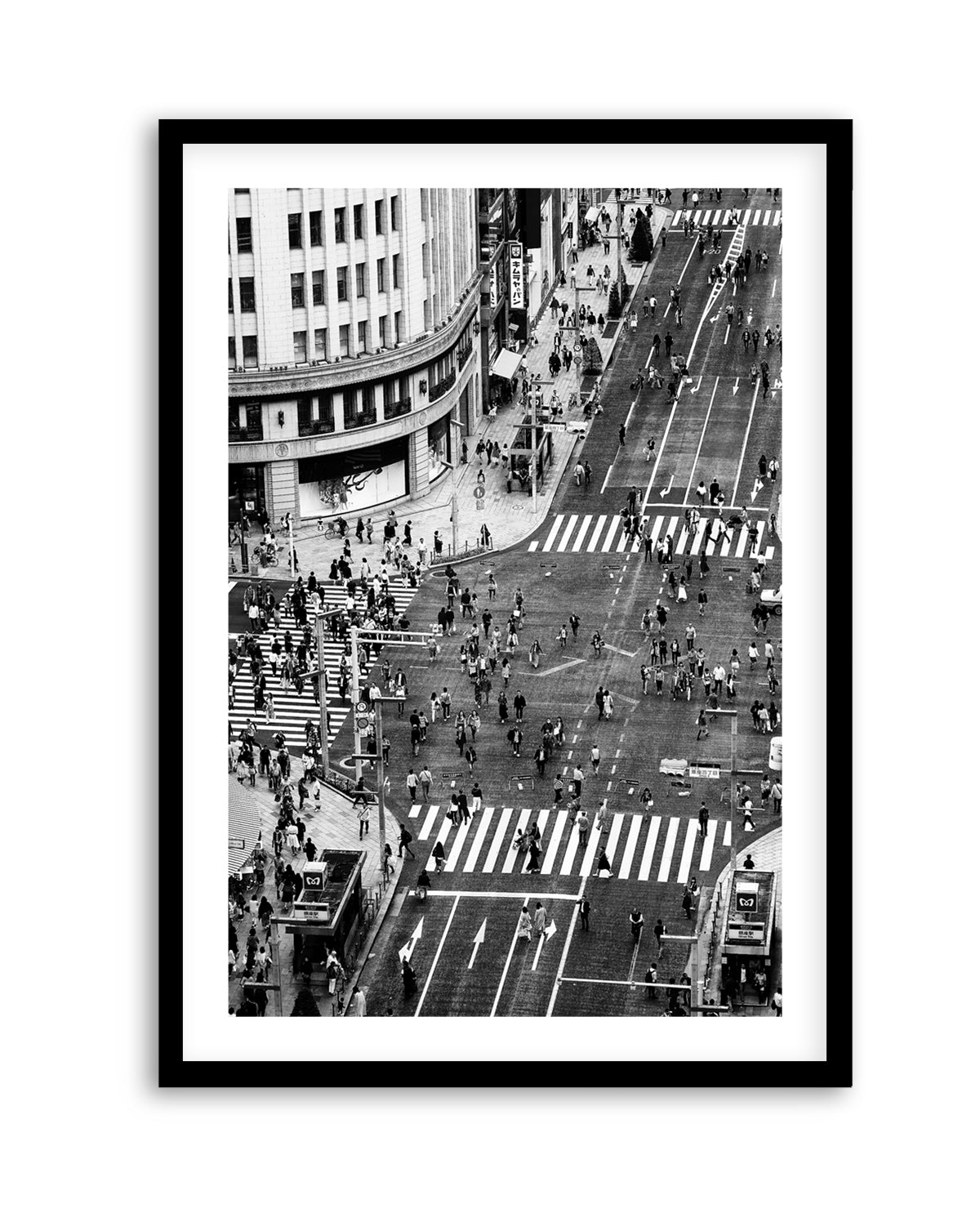 Bustling City Intersection by Makoto Nishikura | Art Print