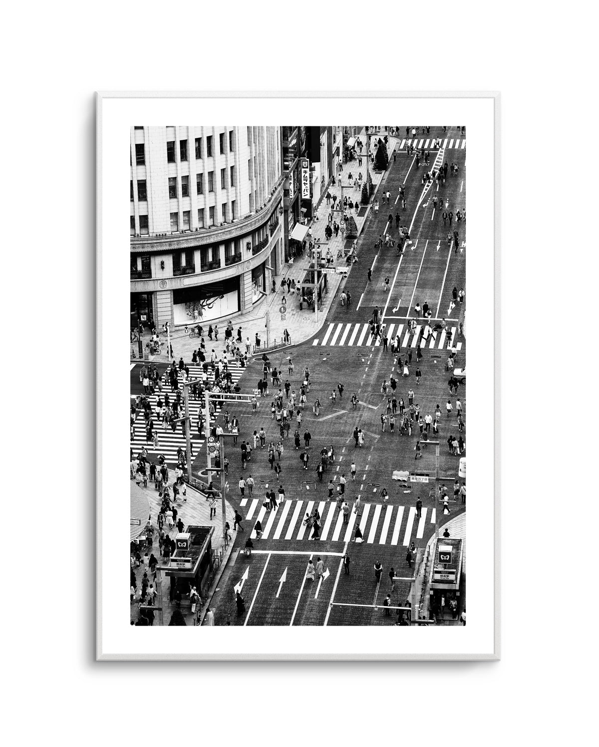Bustling City Intersection by Makoto Nishikura | Art Print