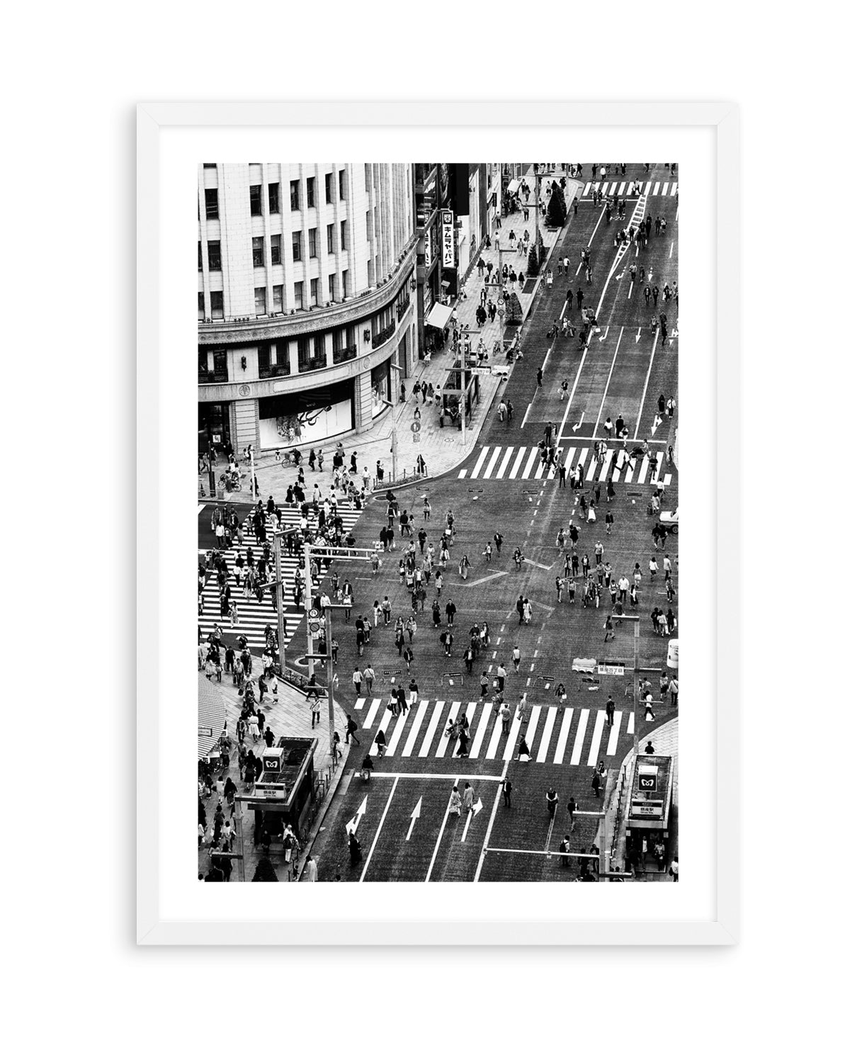Bustling City Intersection by Makoto Nishikura | Art Print